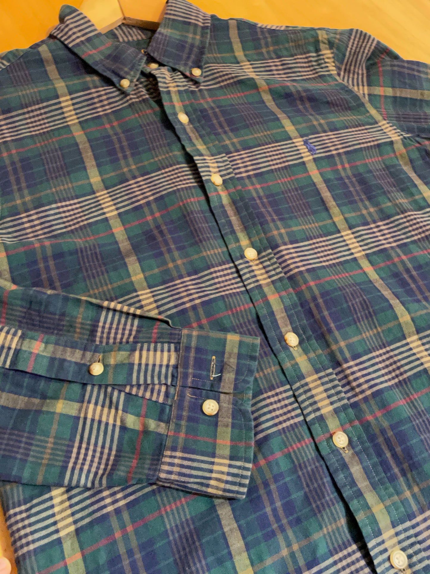 POLO RALPH LAUREN SLIM FIT CHECKED SHIRT SZ: M