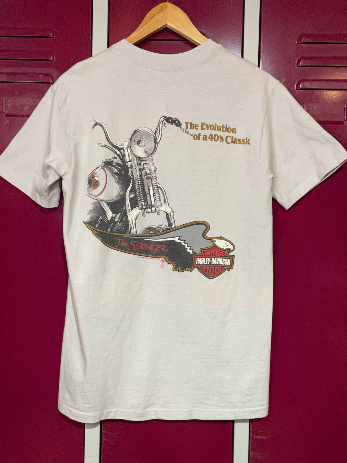 VINTAGE 1989 "RENDEZ VOUS" HARLEY DAVIDSON MOTOR CYCLES T-SHIRT SZ: M