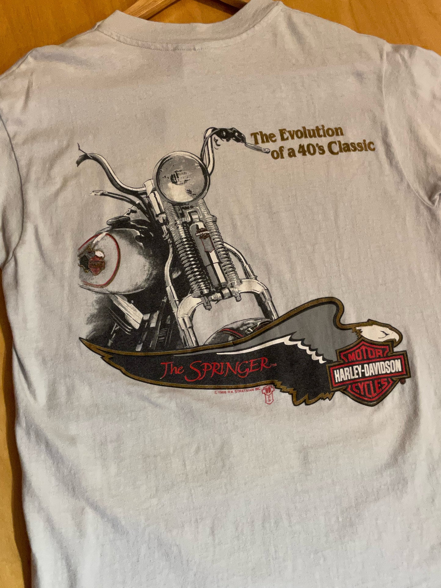 VINTAGE 1989 "RENDEZ VOUS" HARLEY DAVIDSON MOTOR CYCLES T-SHIRT SZ: M