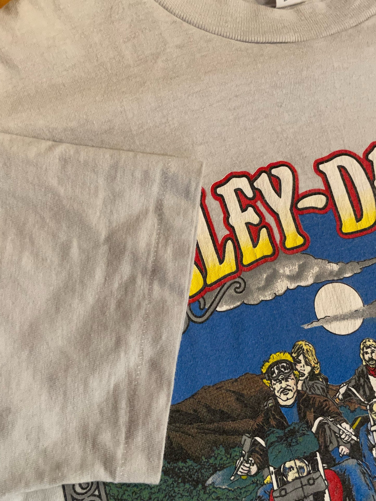 VINTAGE 1989 "RENDEZ VOUS" HARLEY DAVIDSON MOTOR CYCLES T-SHIRT SZ: M