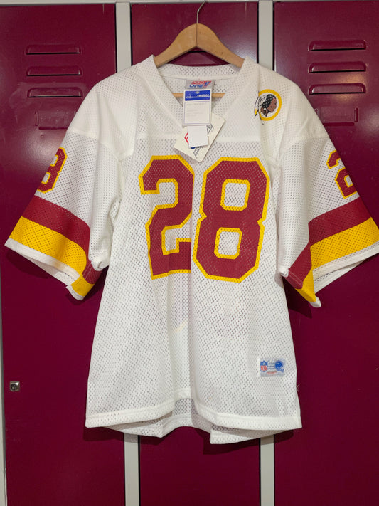 "DS" VINTAGE 90s PRO ONE WASHINGTON REDSKINS "28" NFL JERSEY  SZ: L