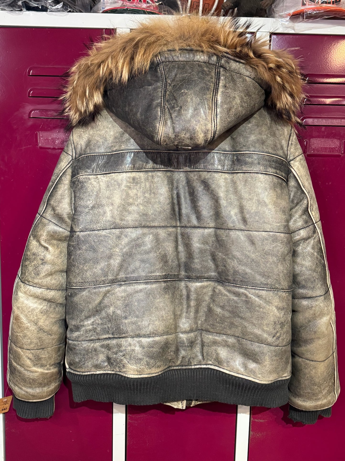 SCHOTT N.Y.C LC-20507 LEATHER GOOSE JACKET SZ: L