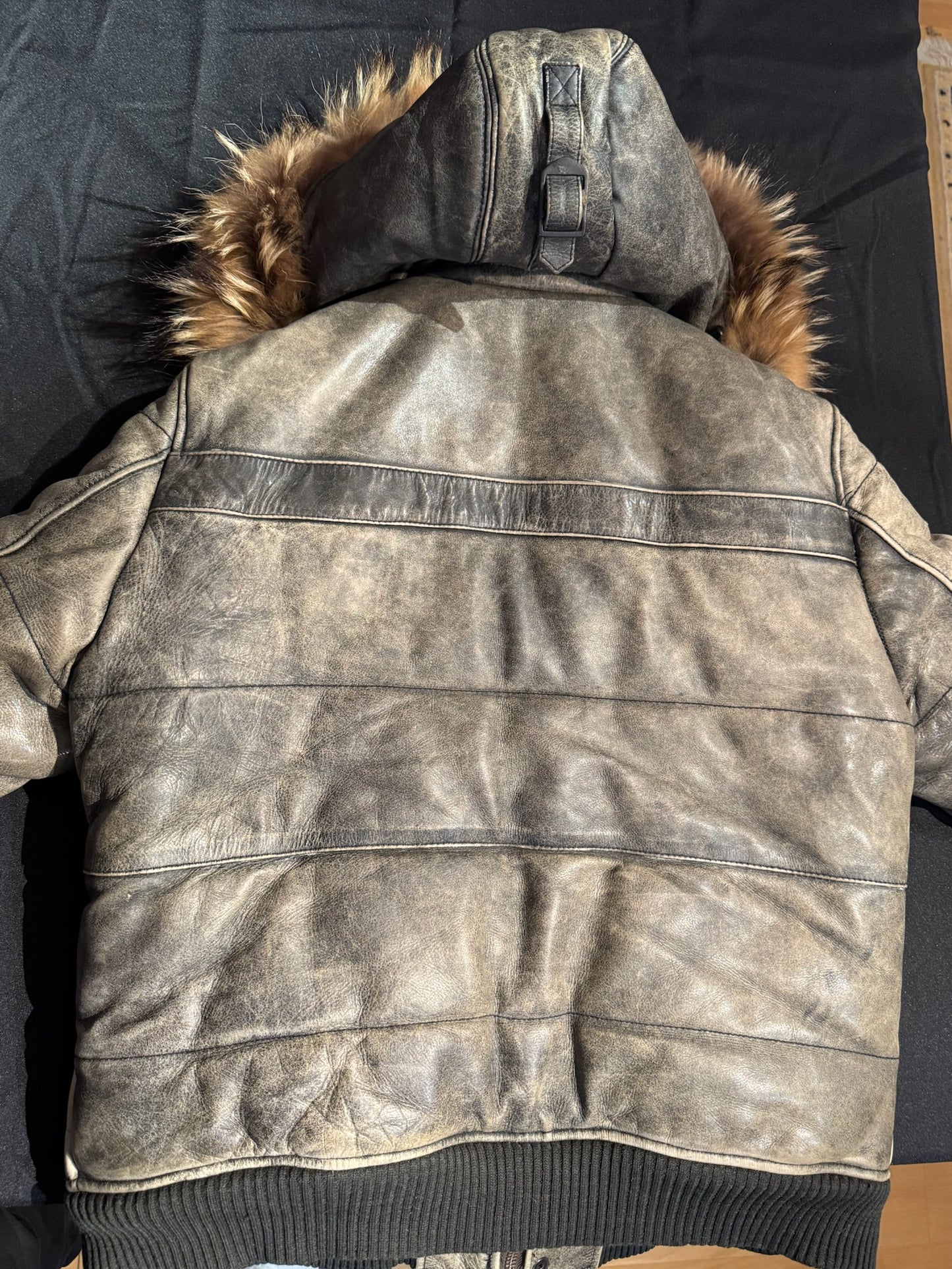 SCHOTT N.Y.C LC-20507 LEATHER GOOSE JACKET SZ: L