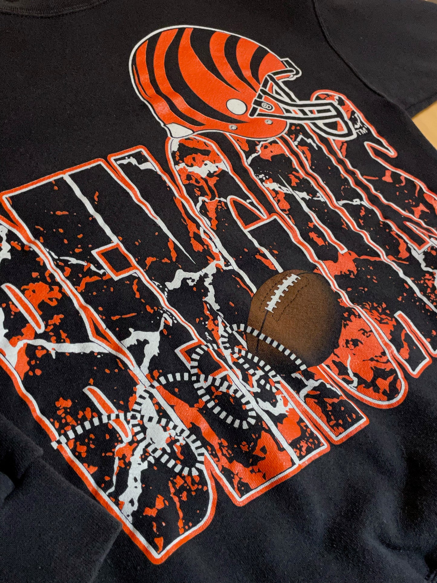 VINTAGE 90s CINCINNATI BENGALS NFL MADE IN USA CREWNECK SWEATSHIRT SZ: M