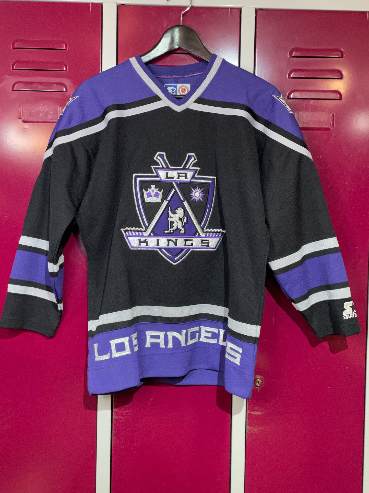 VINTAGE 90s STARTER LOS ANGELES KINGS NHL HOCKEY JERSEY SZ: S