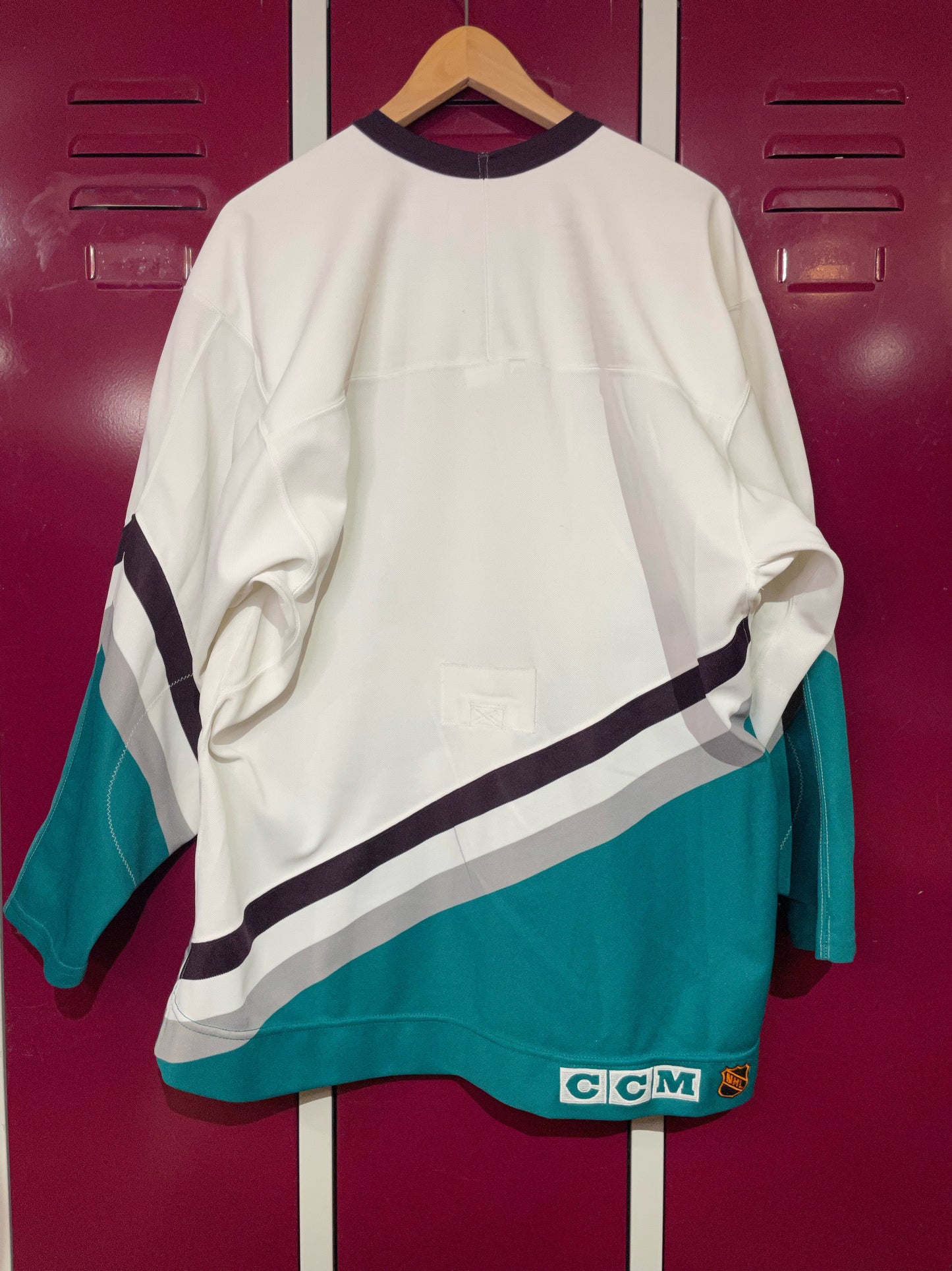 VINTAGE ANAHEIM MIGHTY DUCKS CCM CENTER ICE AUTHENTIC SZ: 48