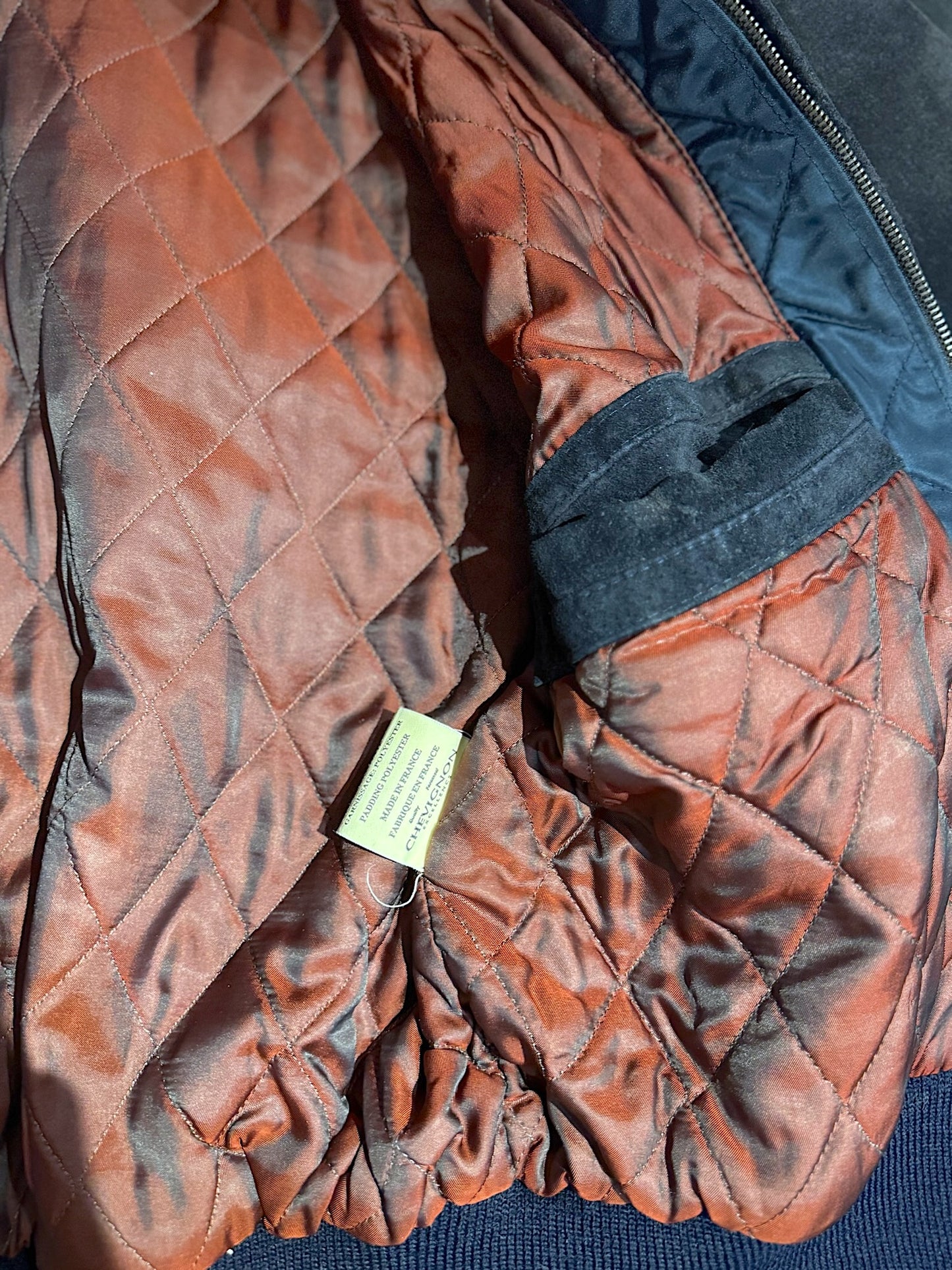 VINTAGE CHEVIGNON "COLTS" FOOTBALL LEATHER JACKET SZ: L
