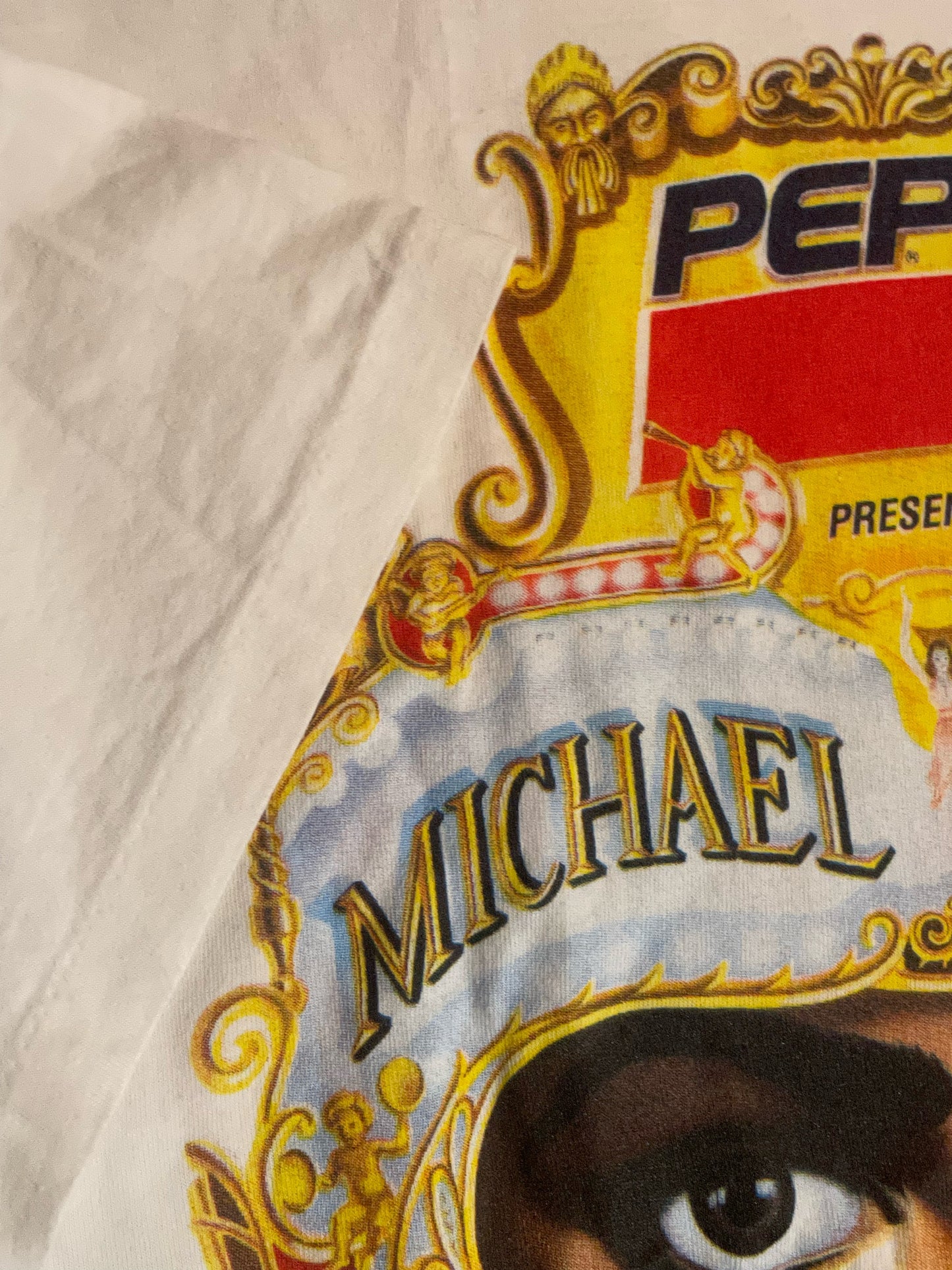 VINTAGE 1992 MICHAEL JACKSON "PEPSI DANGEROUS WORLD TOUR" MUSIC T-SHIRT SZ: L