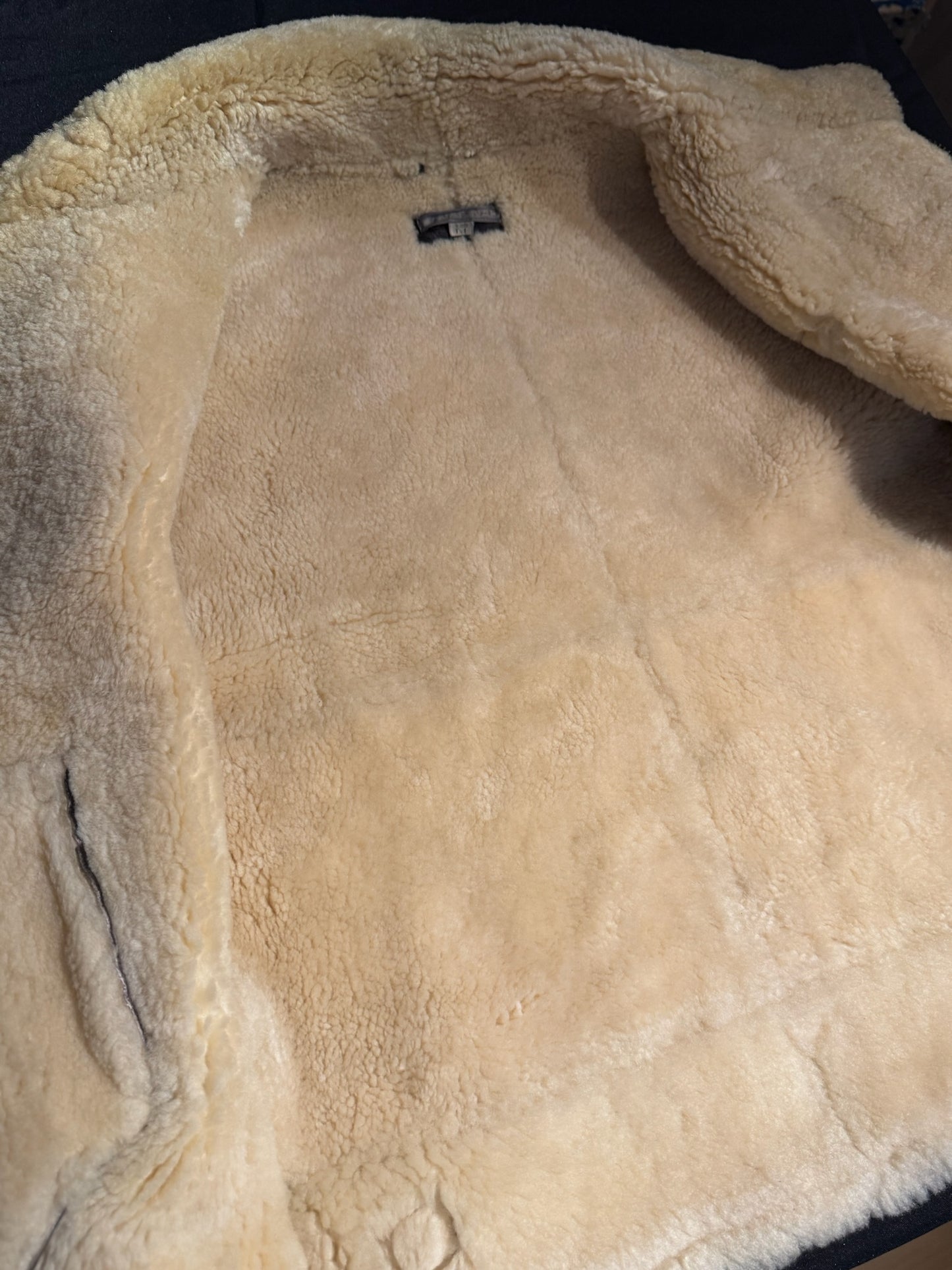 VINTAGE NAF NAF SHEARLING BOMBARDIER SHEEPSKIN JACKET SZ: T.1 = M