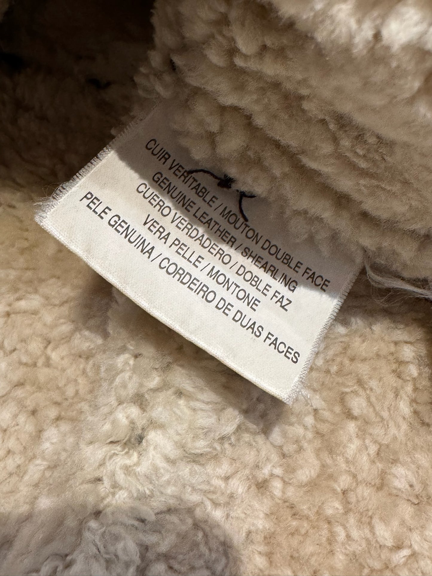 VINTAGE ORIGINAL SHEARLING BOMBARDIER SHEEPSKIN JACKET SZ: 3/M