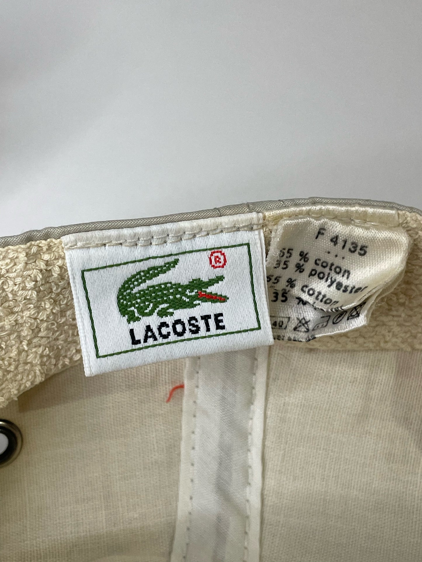LACOSTE 6 PANEL MID 2000s SLIDEBACK CAP HAT SZ: 0