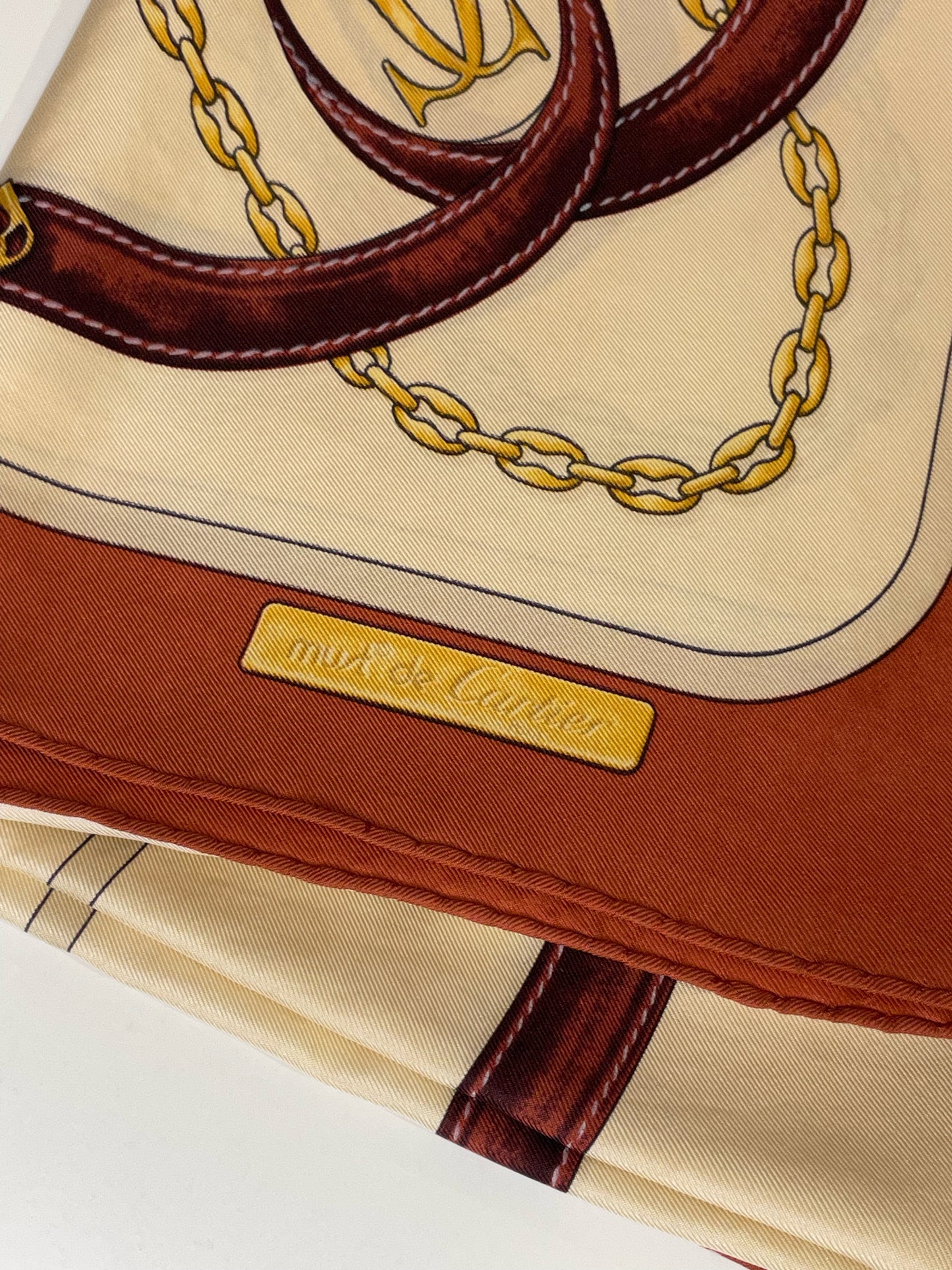 VINTAGE CARTIER "MUST DE CARTIER" EQUESTRIAN SCARF