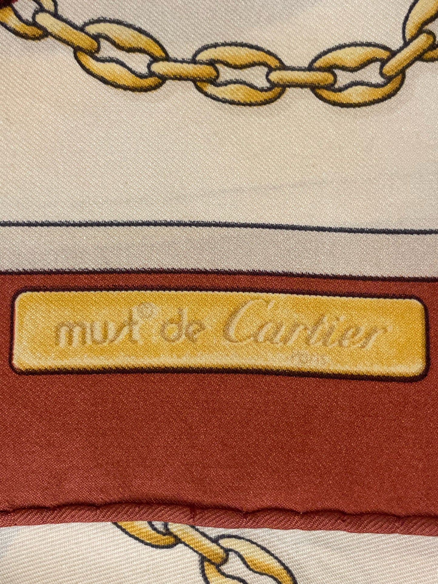 VINTAGE CARTIER "MUST DE CARTIER" EQUESTRIAN SCARF