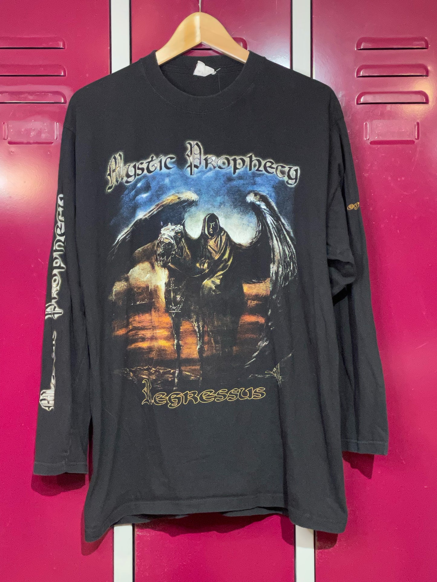 MYSTIC PROPHECY "REGRESSUS" 2003 MUSIC BAND LONG SLEEVE T-SHIRT SZ: M