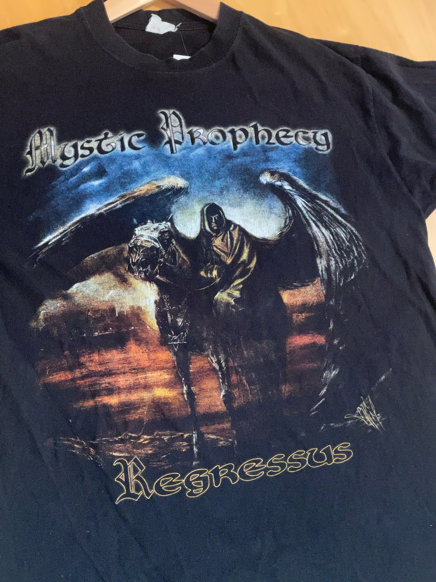 MYSTIC PROPHECY "REGRESSUS" 2003 MUSIC BAND LONG SLEEVE T-SHIRT SZ: M