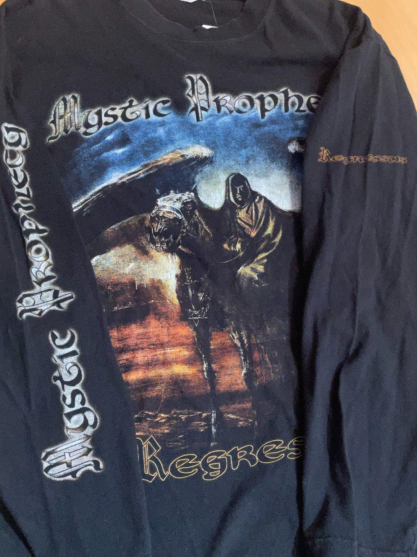 MYSTIC PROPHECY "REGRESSUS" 2003 MUSIC BAND LONG SLEEVE T-SHIRT SZ: M