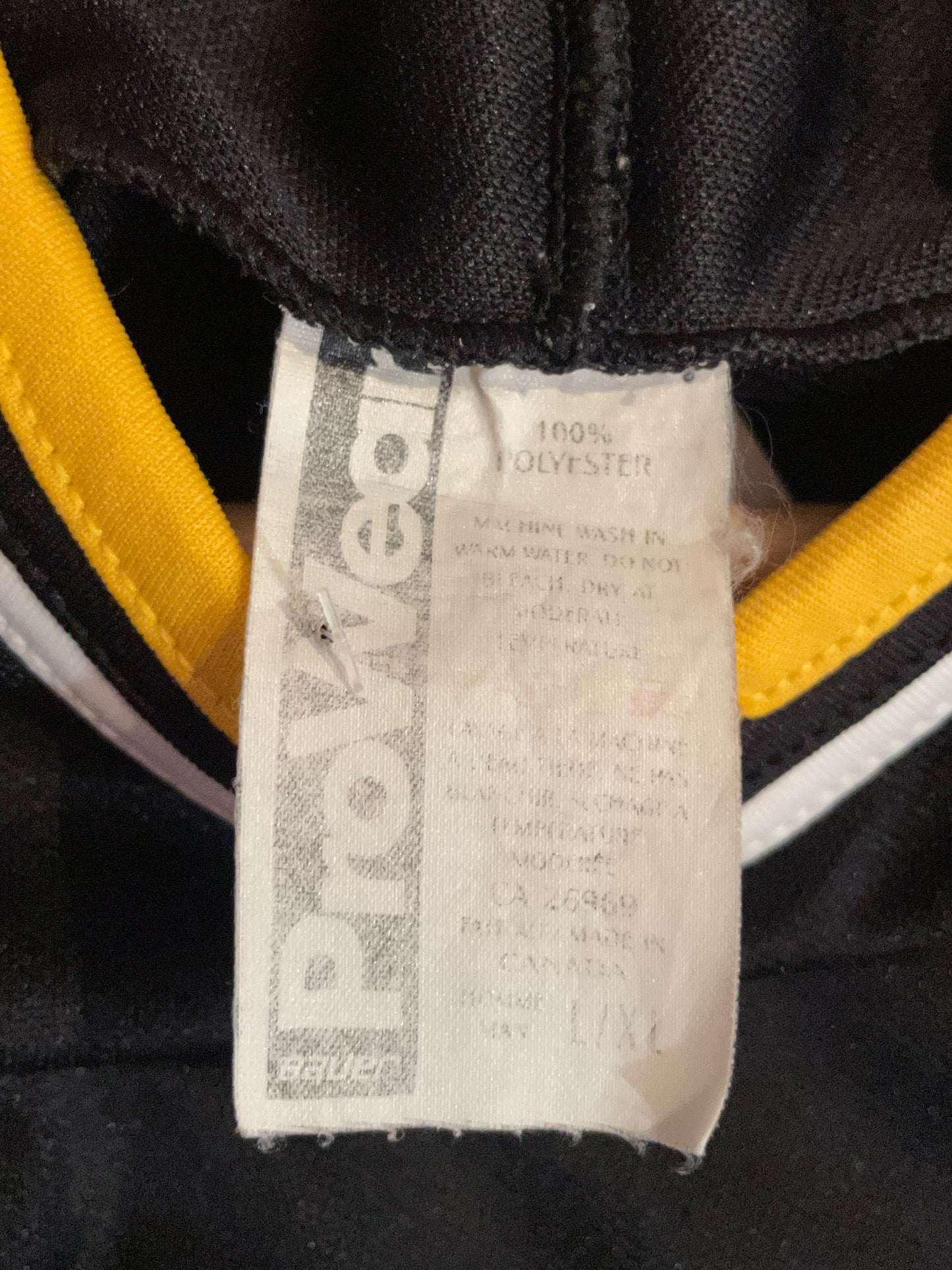 VINTAGE BAUER PTTSBURGH PENGUINS NHL HOCKEY JERSEY SZ: L/XL