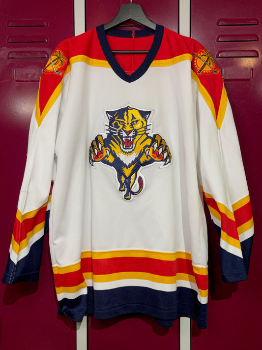 VINTAGE 90s CCM FLORIDA PANTHERS NHL HOCKEY JERSEY SZ: XL