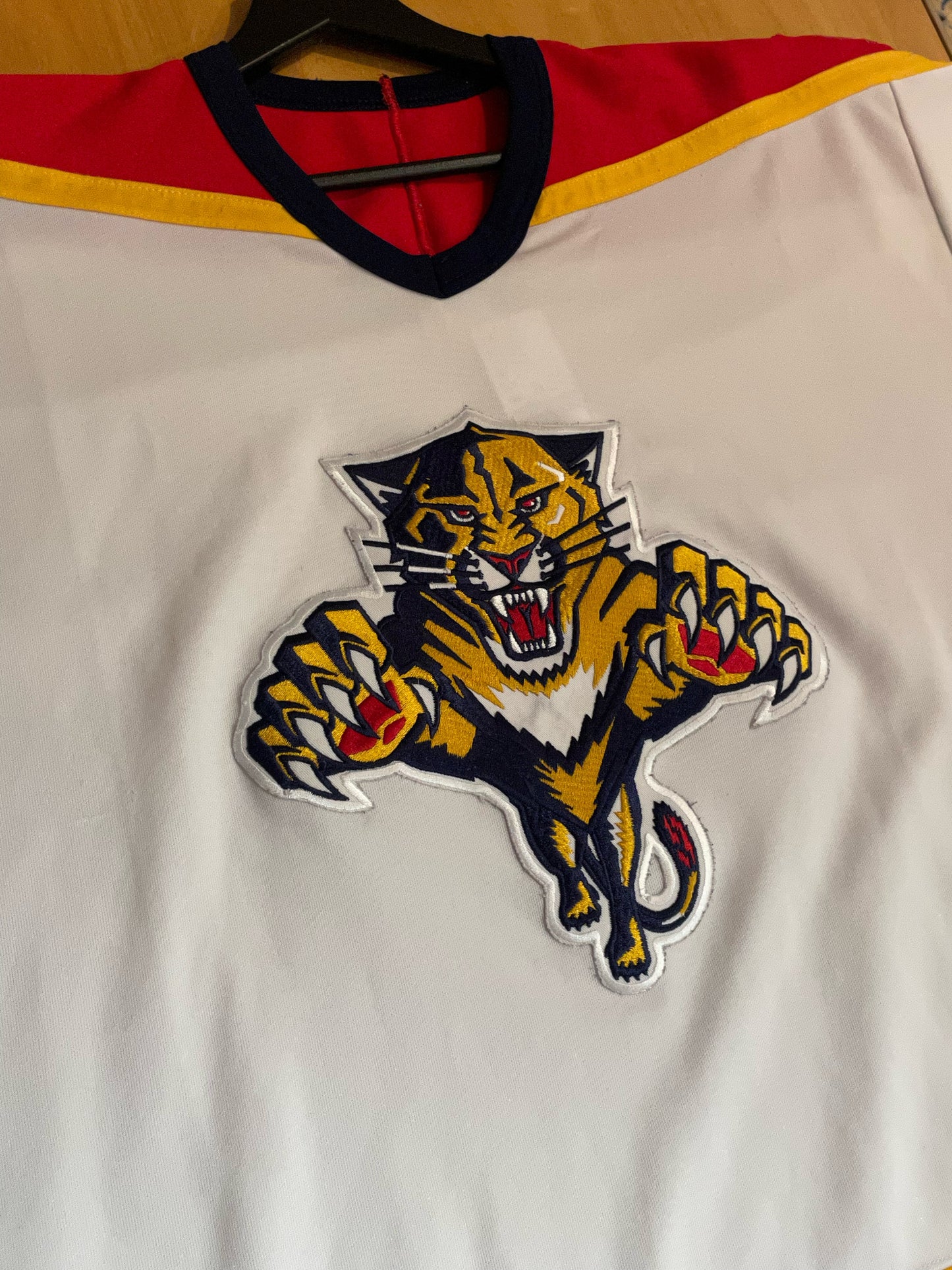 VINTAGE 90s CCM FLORIDA PANTHERS NHL HOCKEY JERSEY SZ: XL