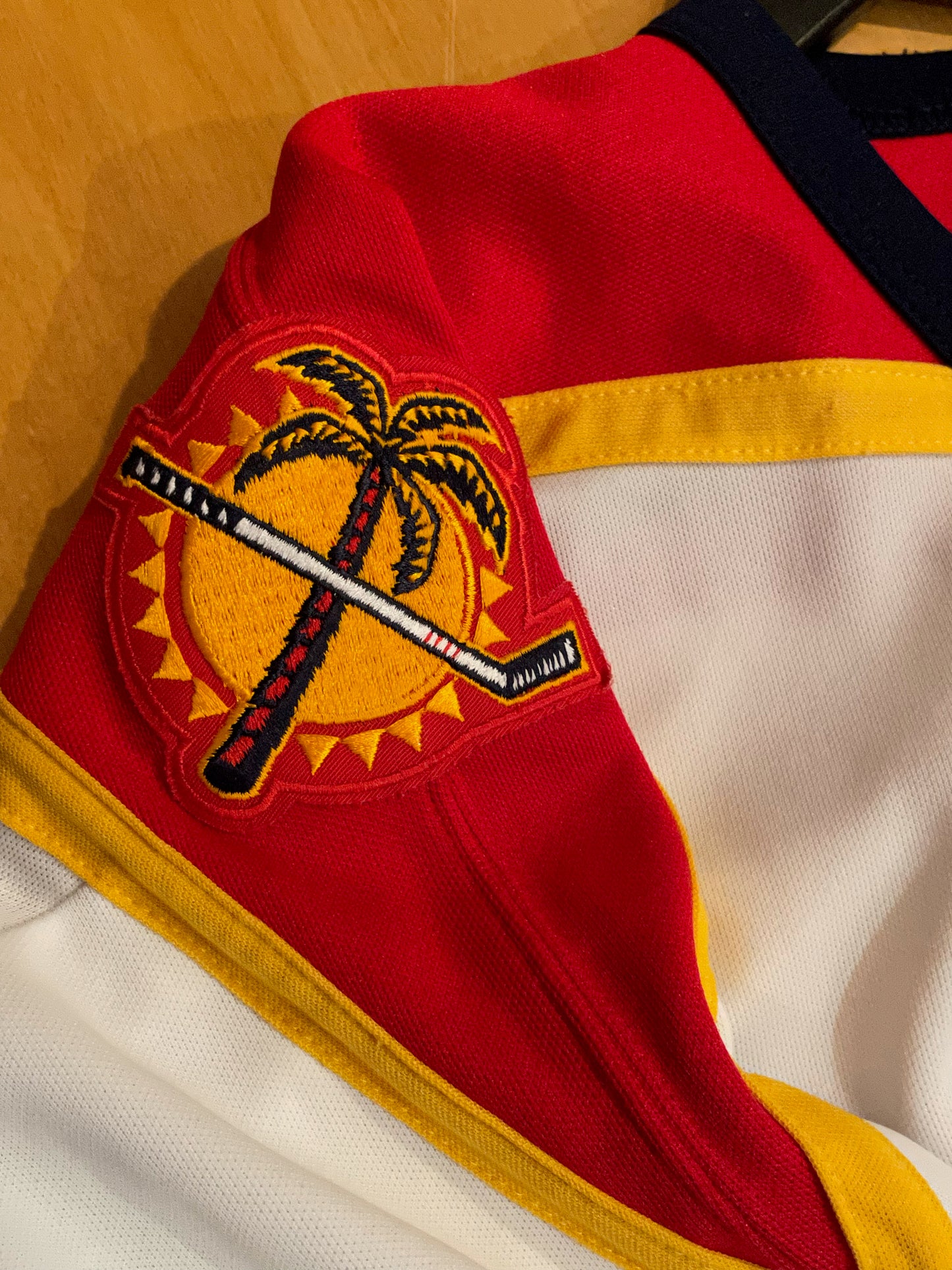 VINTAGE 90s CCM FLORIDA PANTHERS NHL HOCKEY JERSEY SZ: XL