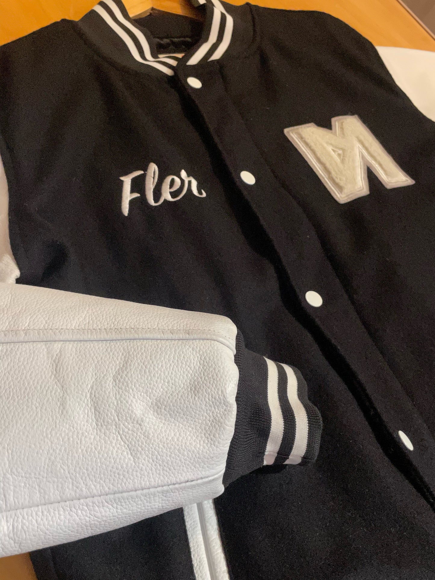 THE FIRST REAL BRAND BRAND NEW VARSITY JACKET SZ: L