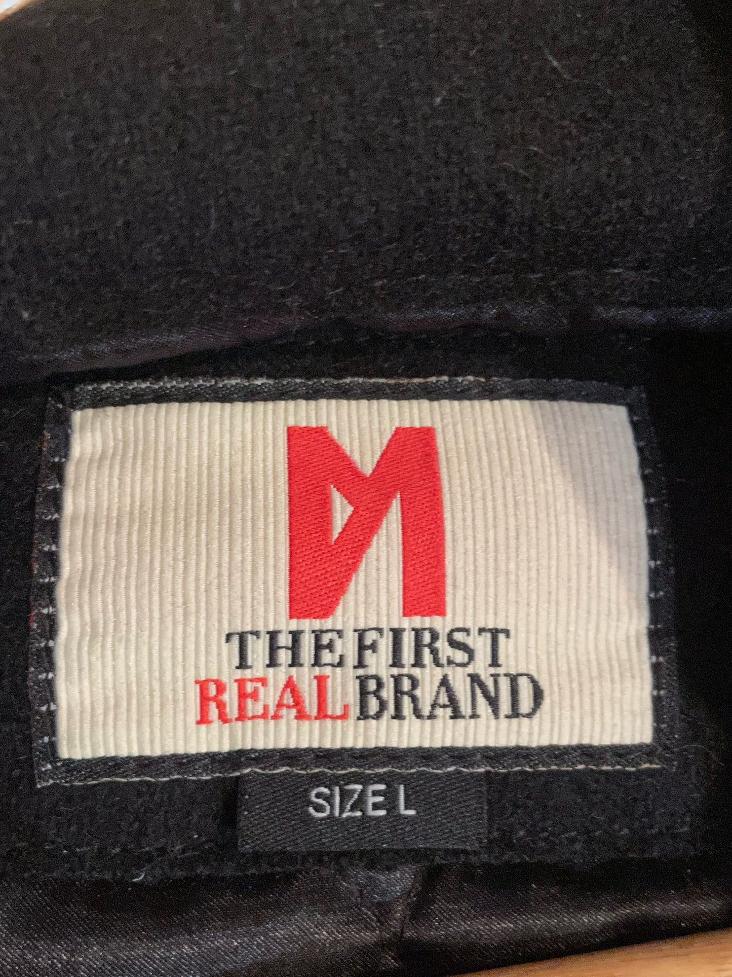 THE FIRST REAL BRAND BRAND NEW VARSITY JACKET SZ: L