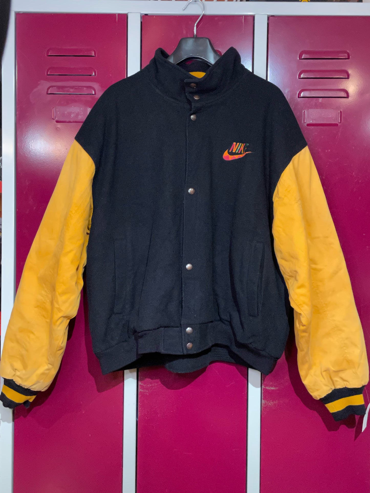 VINTAGE 90s NIKE URBAN JUNGLE SPIKE LEE "JUST DO IT" VARSITY JACKET SZ: L