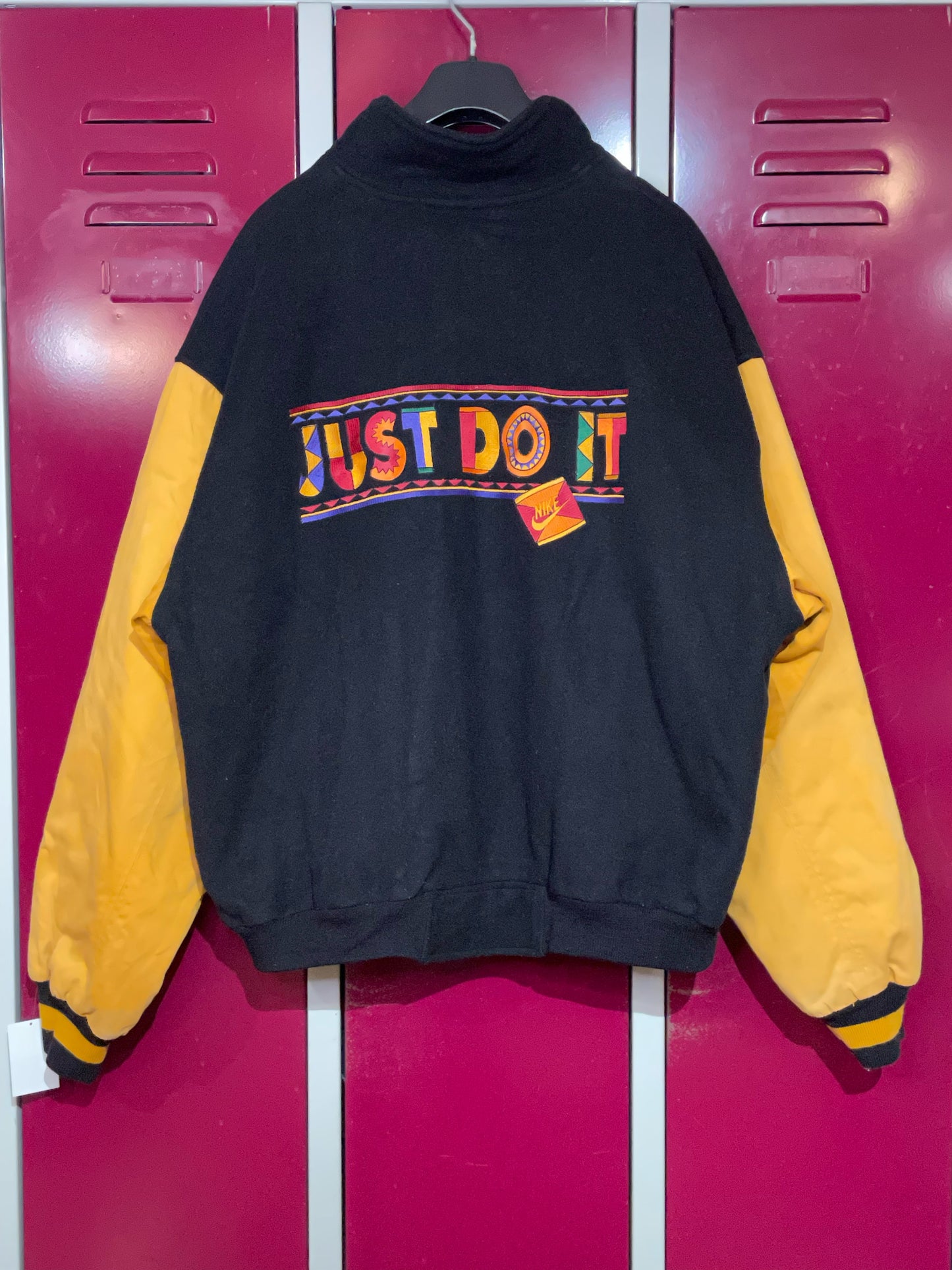 VINTAGE 90s NIKE URBAN JUNGLE SPIKE LEE "JUST DO IT" VARSITY JACKET SZ: L