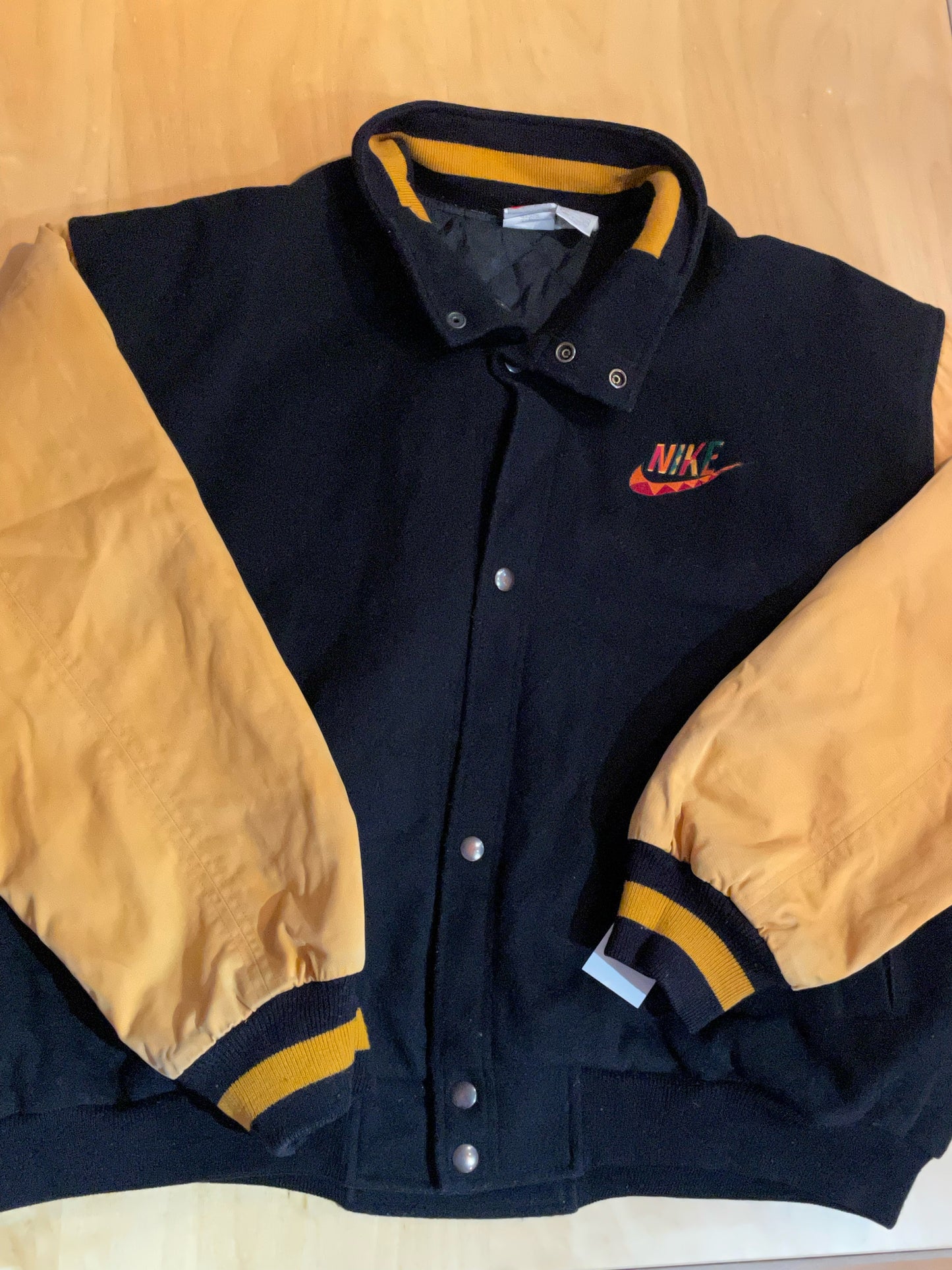 VINTAGE 90s NIKE URBAN JUNGLE SPIKE LEE "JUST DO IT" VARSITY JACKET SZ: L