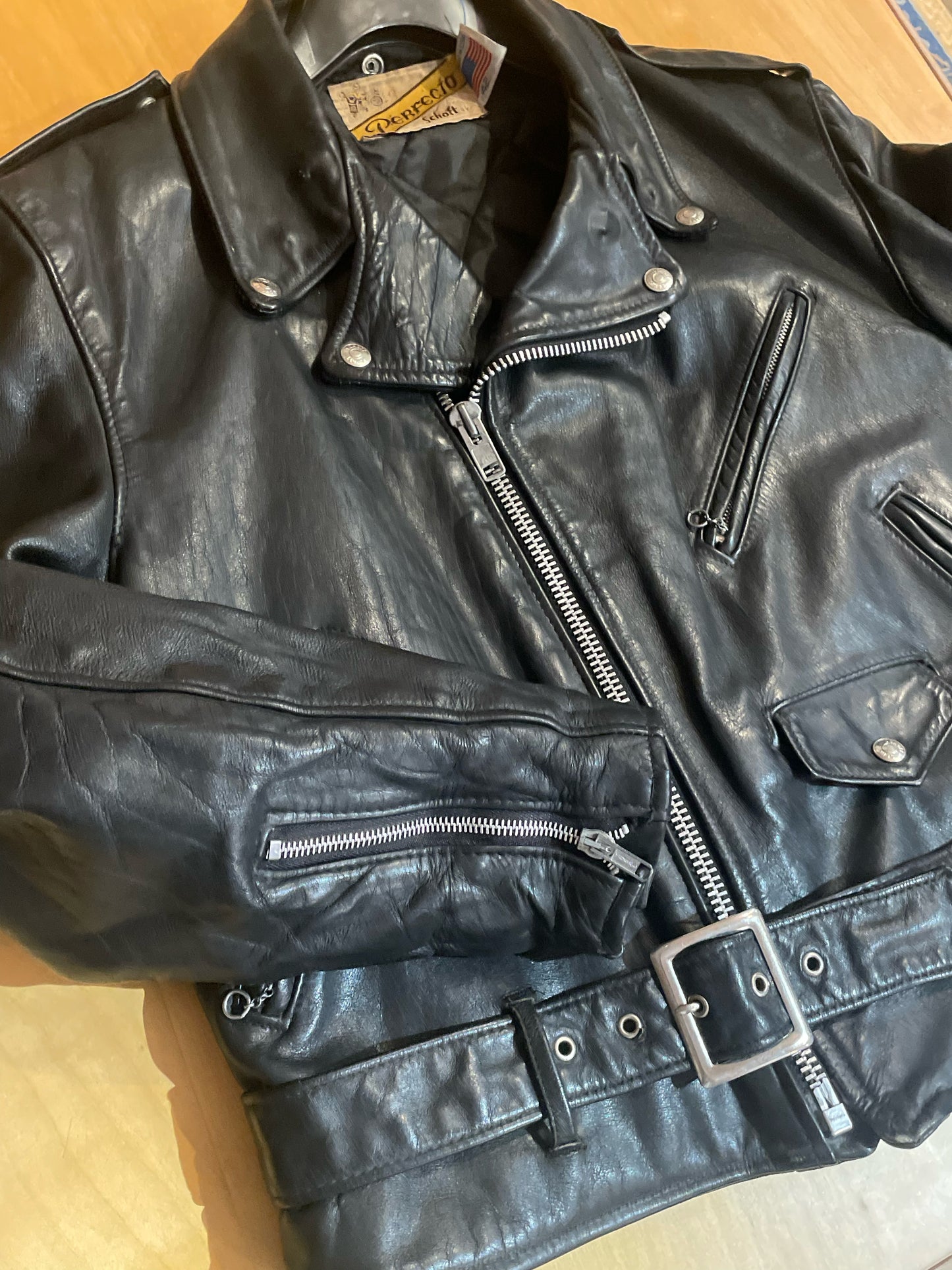 VINTAGE 80s/90s SCHOTT PERFECTO 618 LEATHER JACKET SZ: 42 = M/L