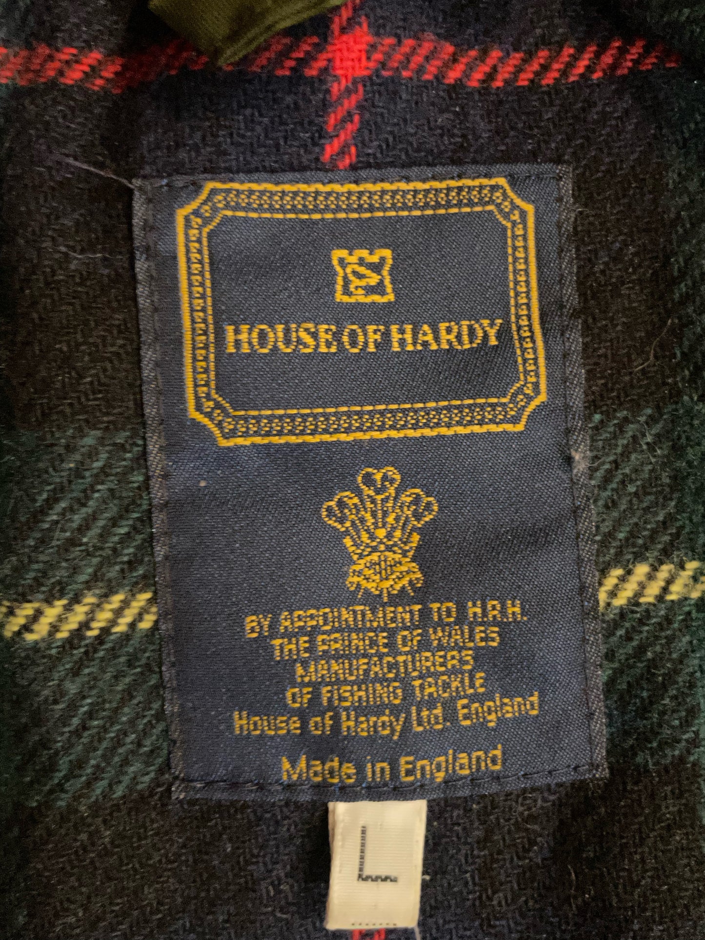 VINTAGE 80s HOUSE OF HARDY HARDY'S FLY-FISHING WAXED JACKET SZ: L