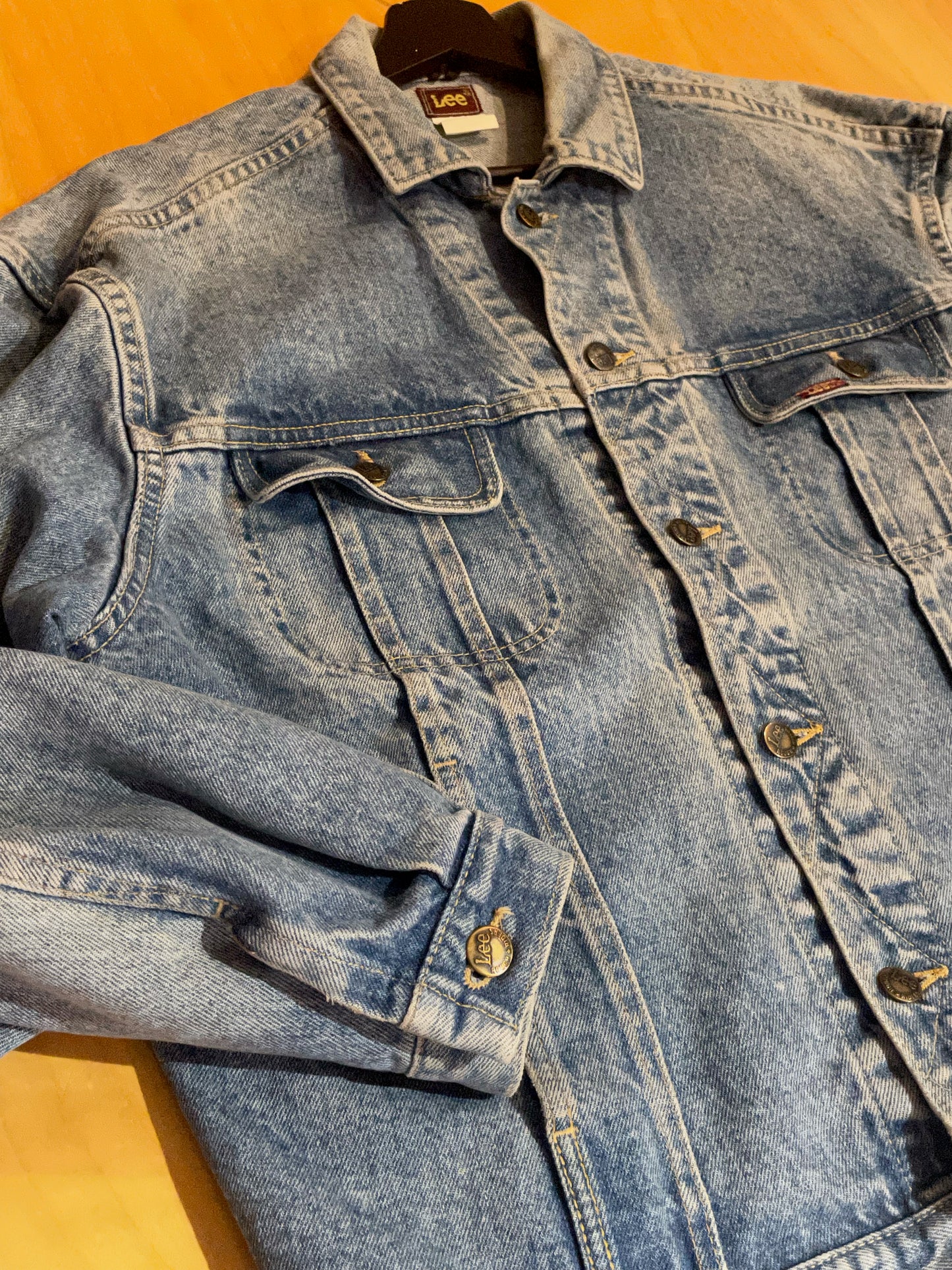 VINTAGE 80s LEE RIDER DENIM JACKET SZ: L