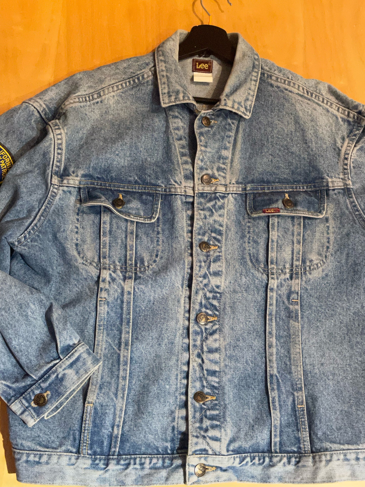 VINTAGE 80s LEE RIDER DENIM JACKET SZ: L