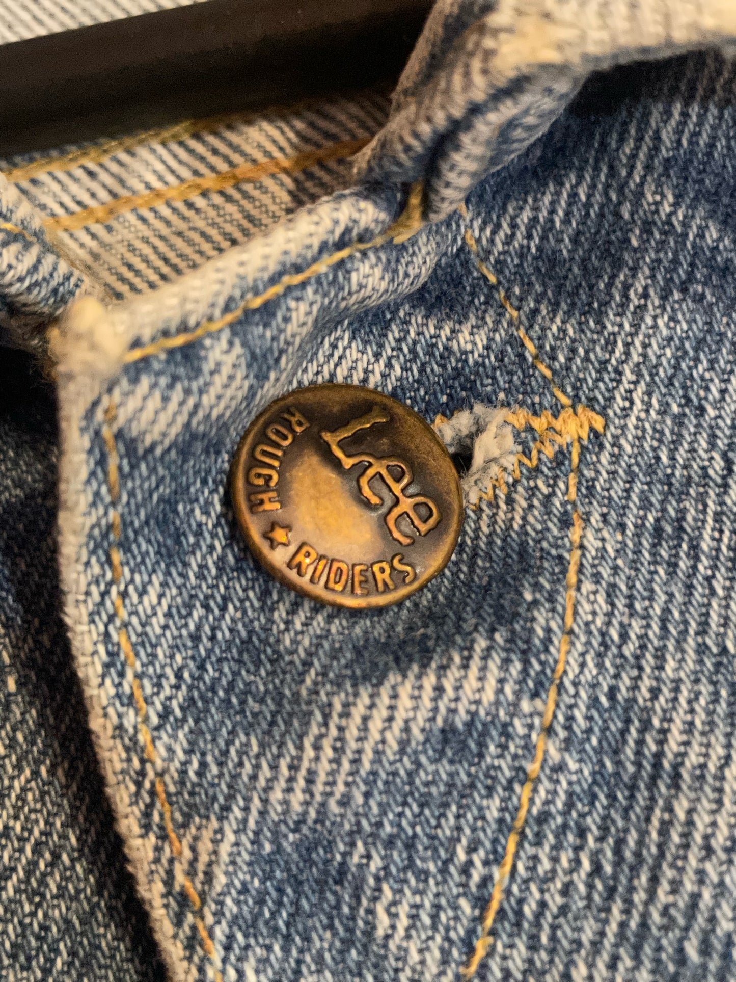 VINTAGE 80s LEE RIDER DENIM JACKET SZ: L