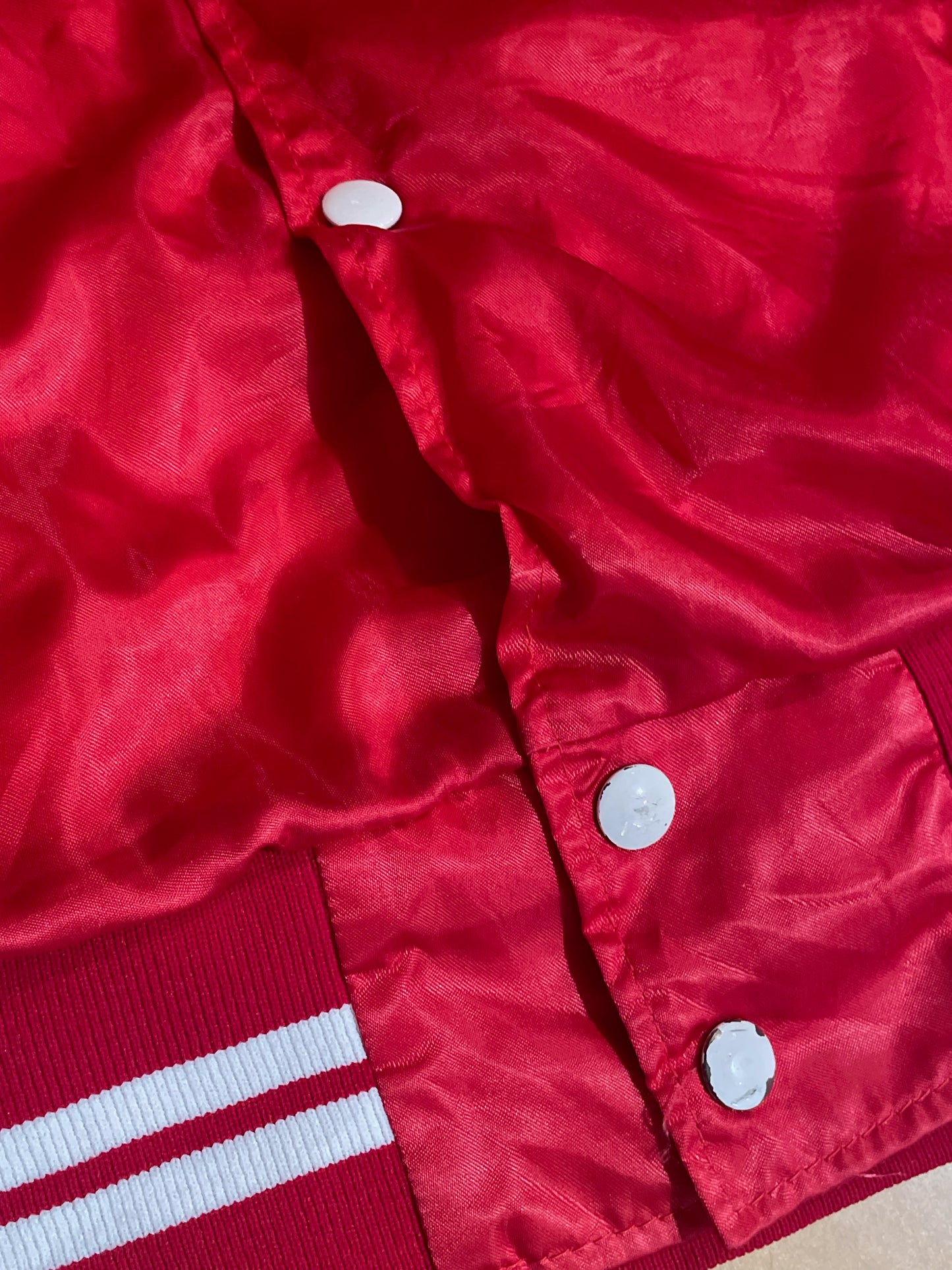 VINTAGE BIKE BY SOUTHERN ATHLETIC SATIN JACKET SZ: S