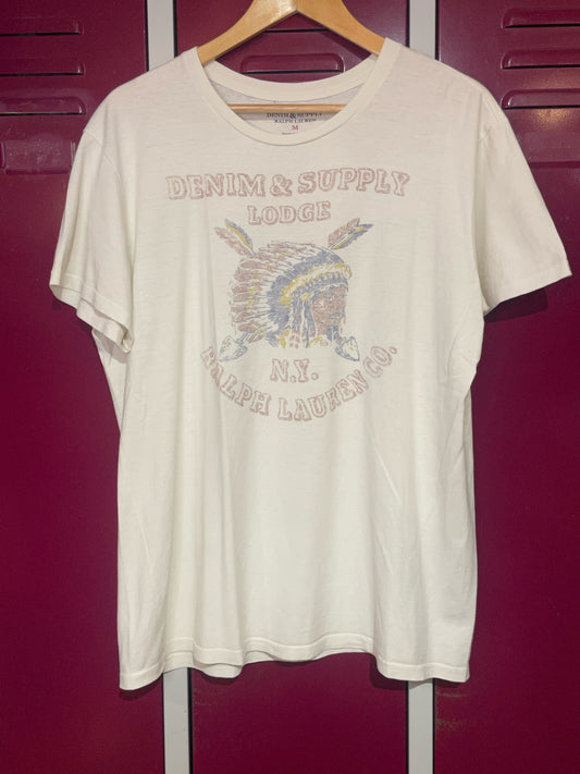 DENIM & SUPPLY RALPH LAUREN "INDIAN CHIEF" T-SHIRT  SZ: M