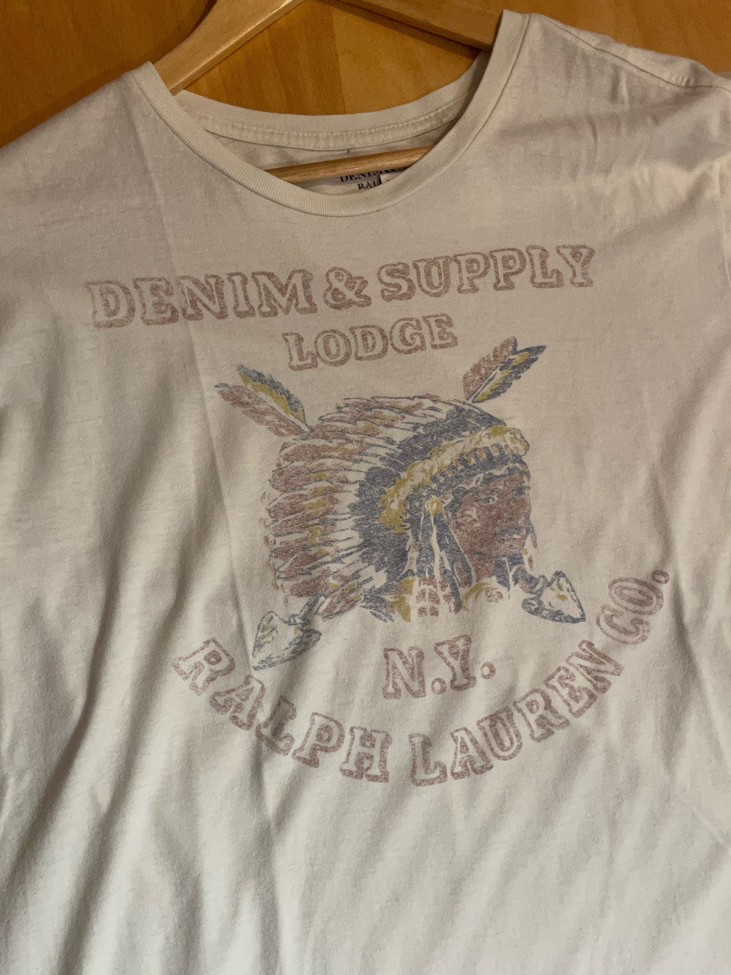 DENIM & SUPPLY RALPH LAUREN "INDIAN CHIEF" T-SHIRT SZ: M