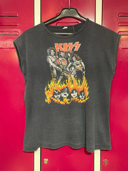 VINTAGE 90s KISS GIRLY T-SHIRT  SZ: M (WMN)