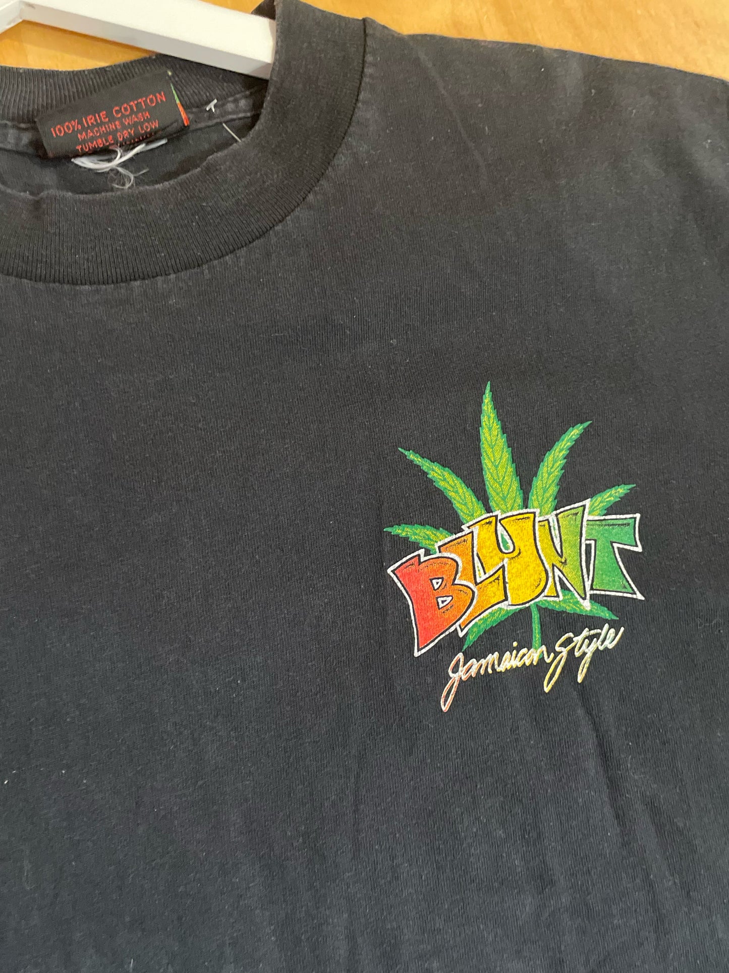 VINTAGE 90s BLUNT JAMAICAN STYLE MADE USA T-SHIRT SZ: L