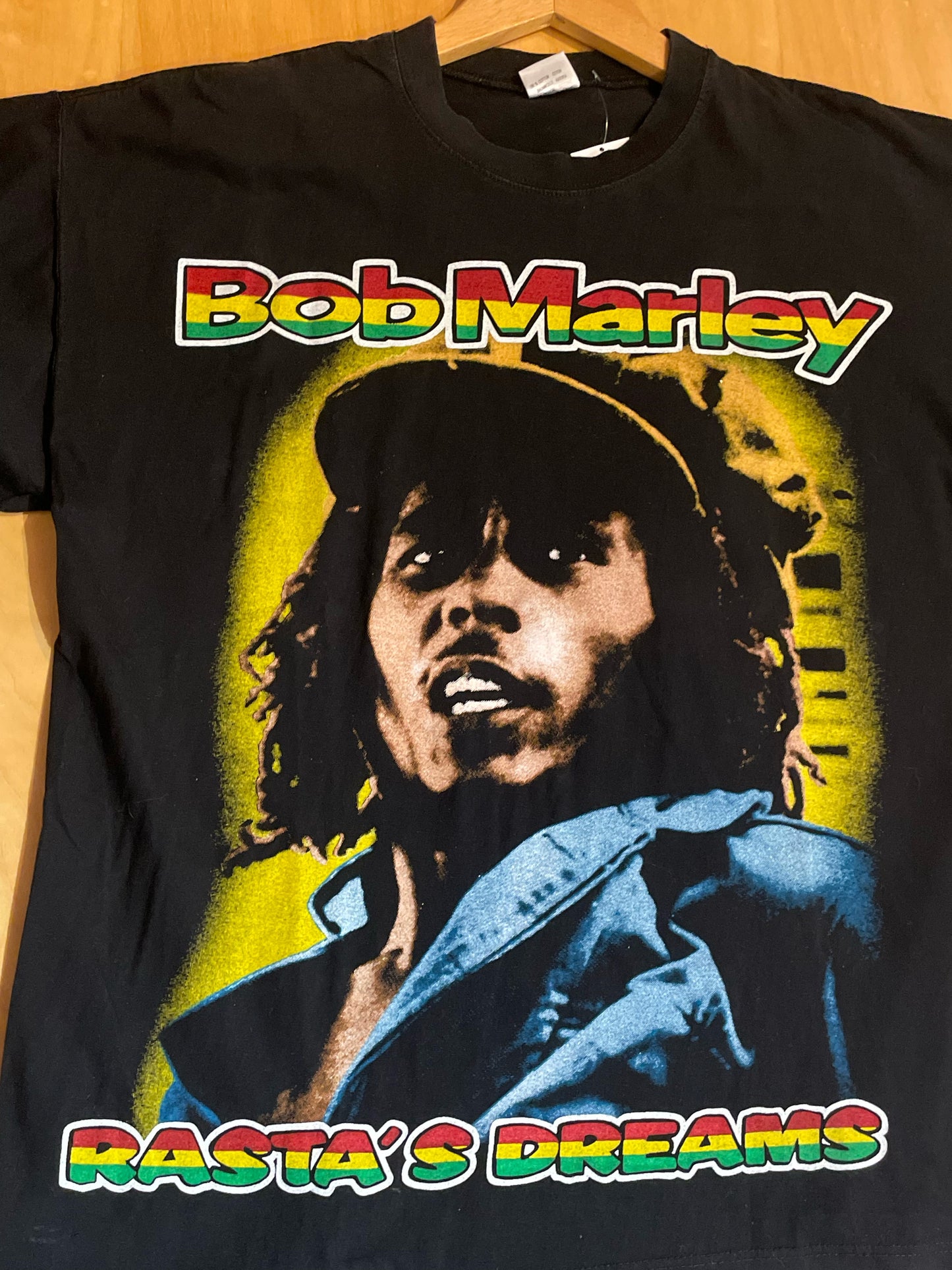 VINTAGE 90s BOB MARLEY "RASTA DREAM" T-SHIRT SZ: XL