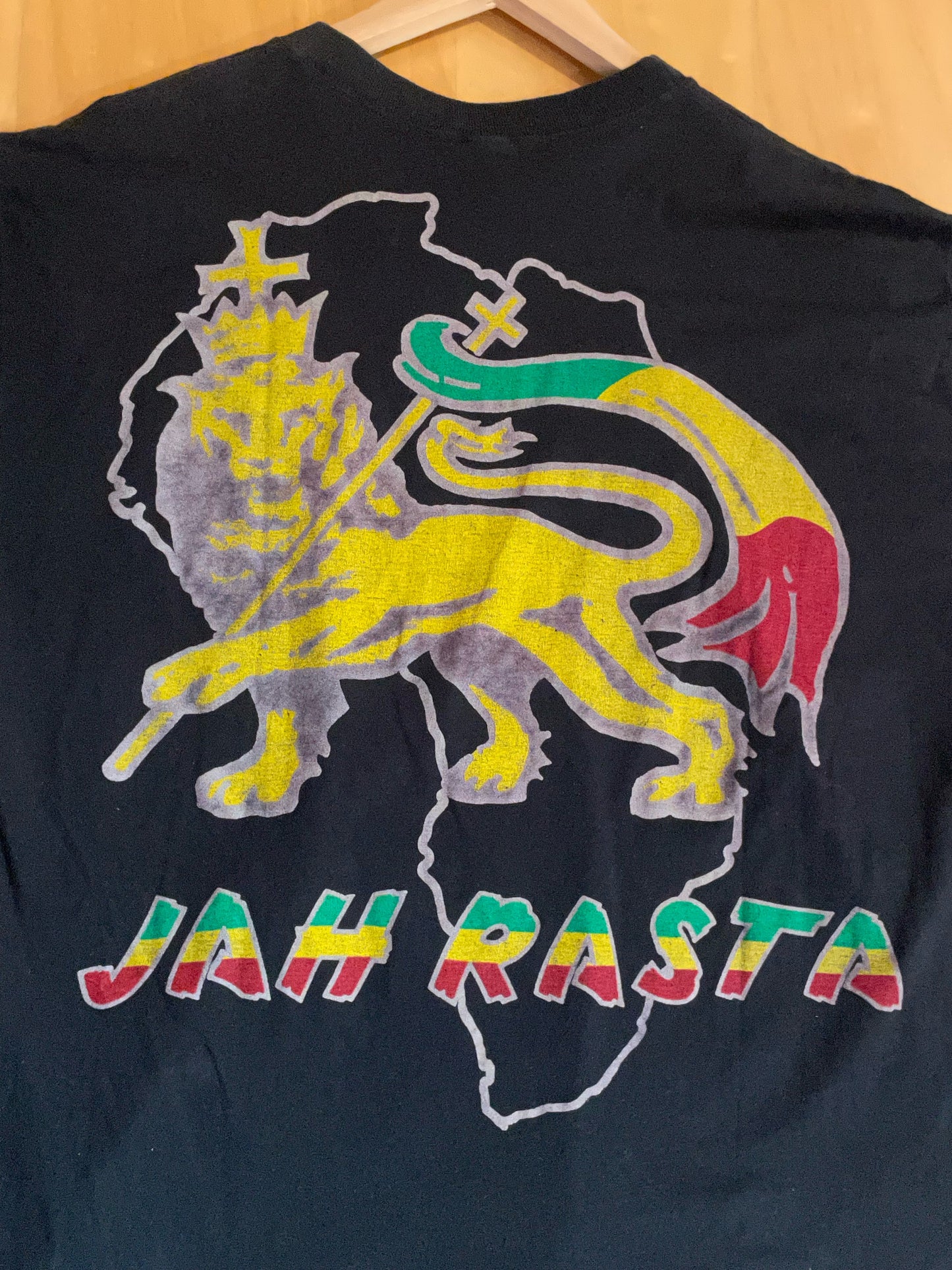 VINTAGE 90s BOB MARLEY JAH LIVE! "JAH RASTA MUSIC T-SHIRT SZ: M