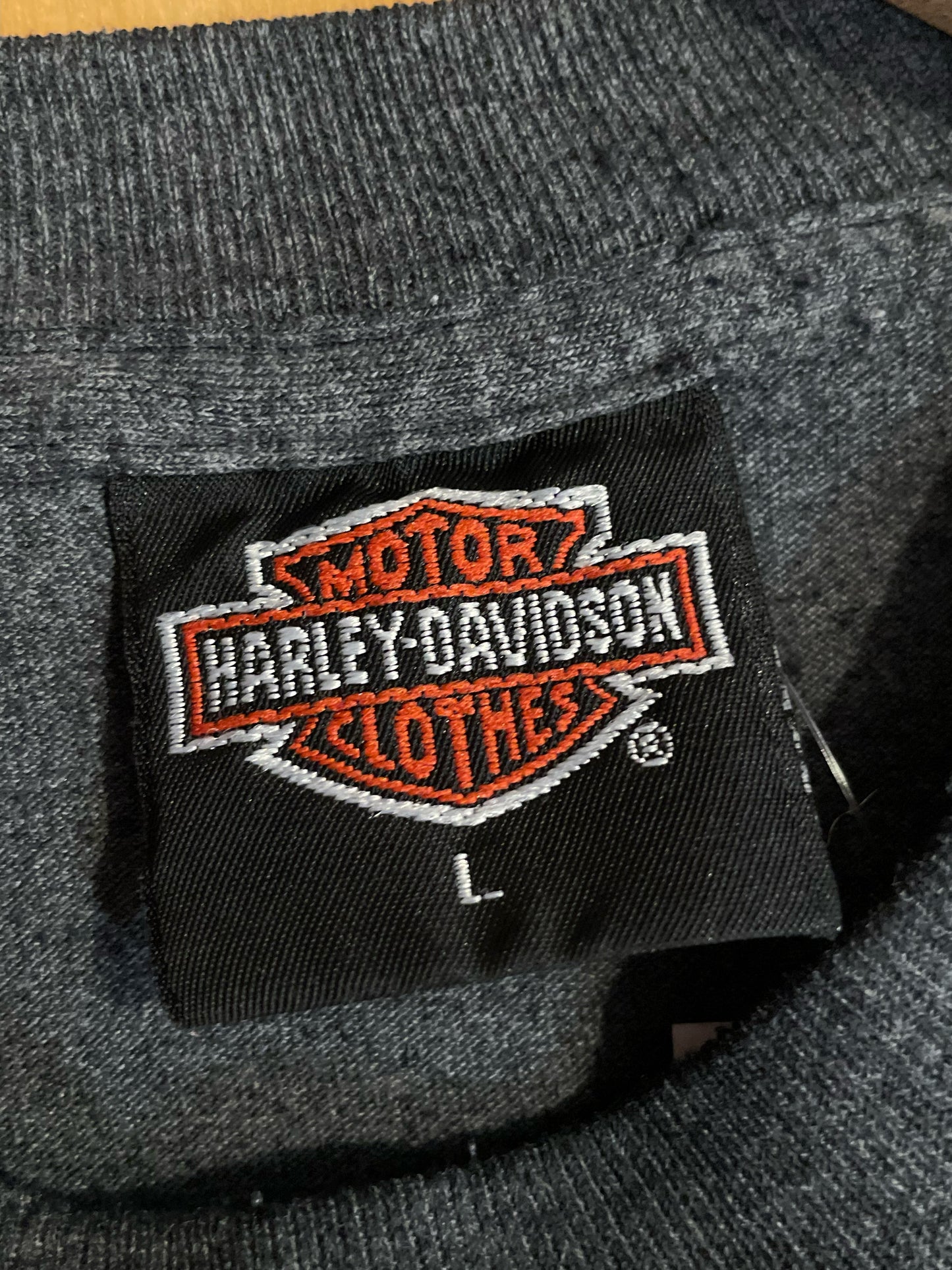 VINTAGE 1991 3D EMBLEM HARLEY DAVIDSON MOTORCYCLES T-SHIRT SZ: L