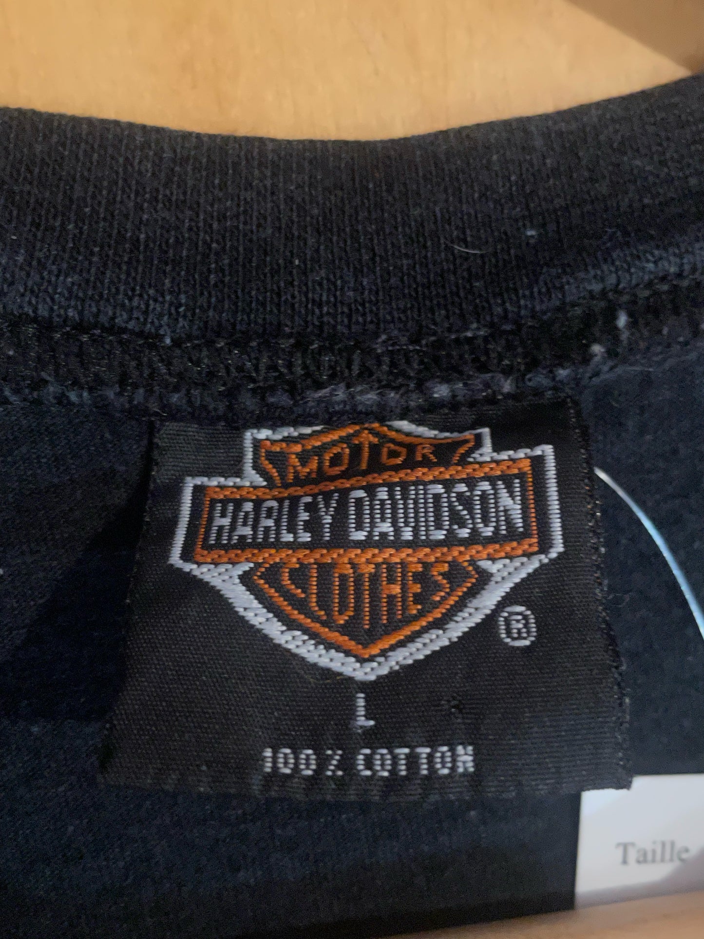 VINTAGE 90s HARLEY DAVIDSON "WOLF EYES" MOTORCYCLES T-SHIRT SZ: L