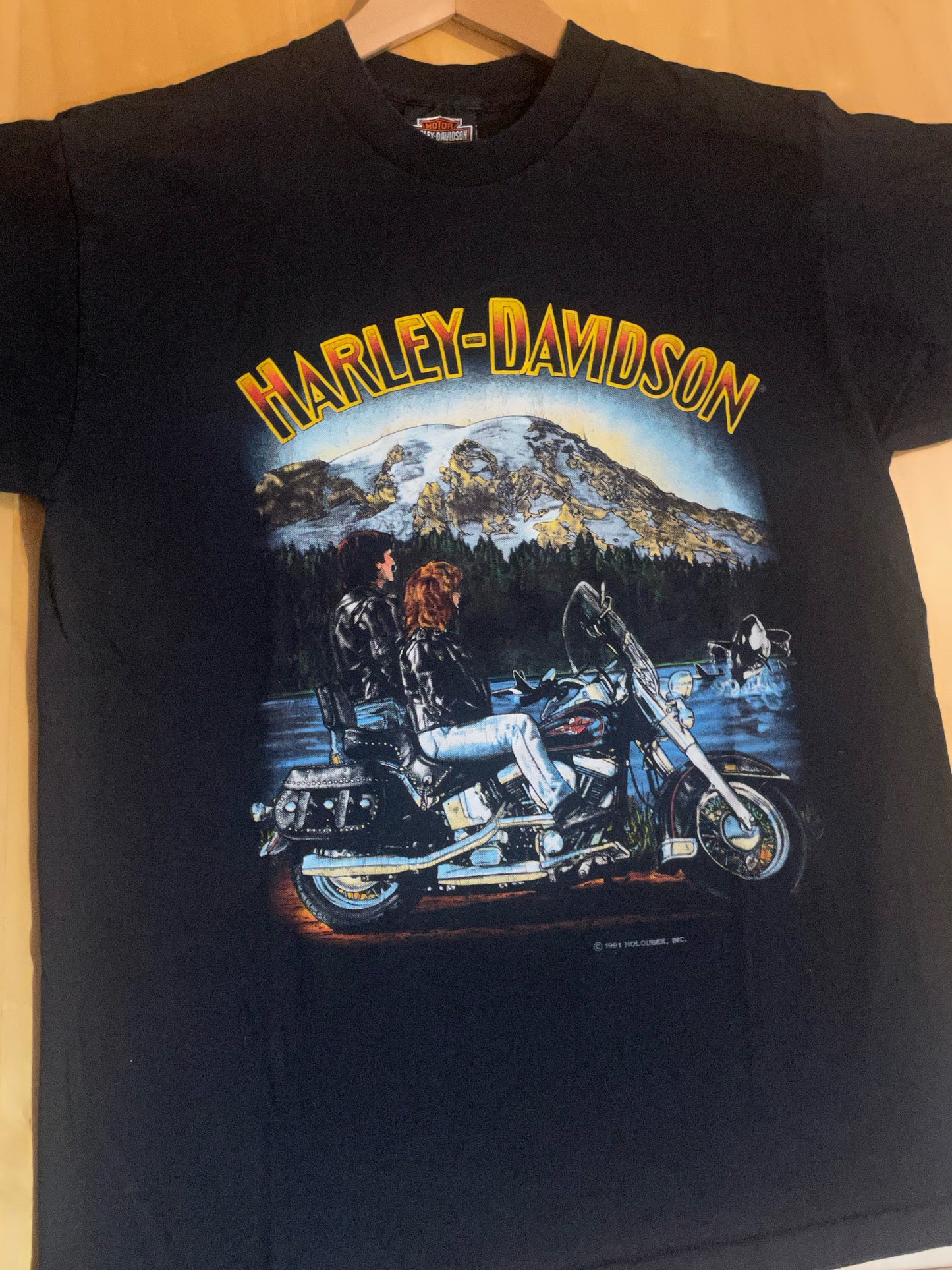 VINTAGE 1991 HARLEY DAVIDSON "COUNTRYSIDE" MOTORCYCLES T-SHIRT  SZ: M