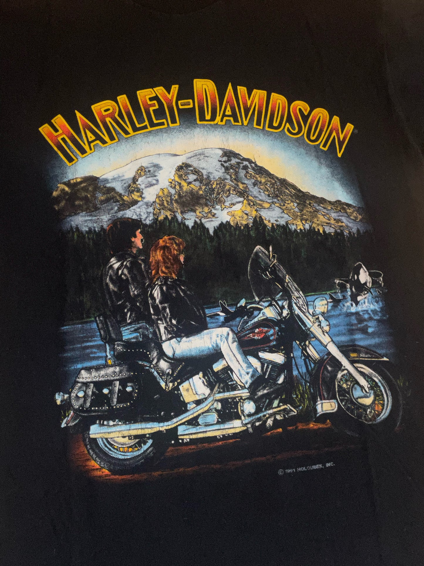 VINTAGE 1991 HARLEY DAVIDSON "COUNTRYSIDE" MOTORCYCLES T-SHIRT  SZ: M