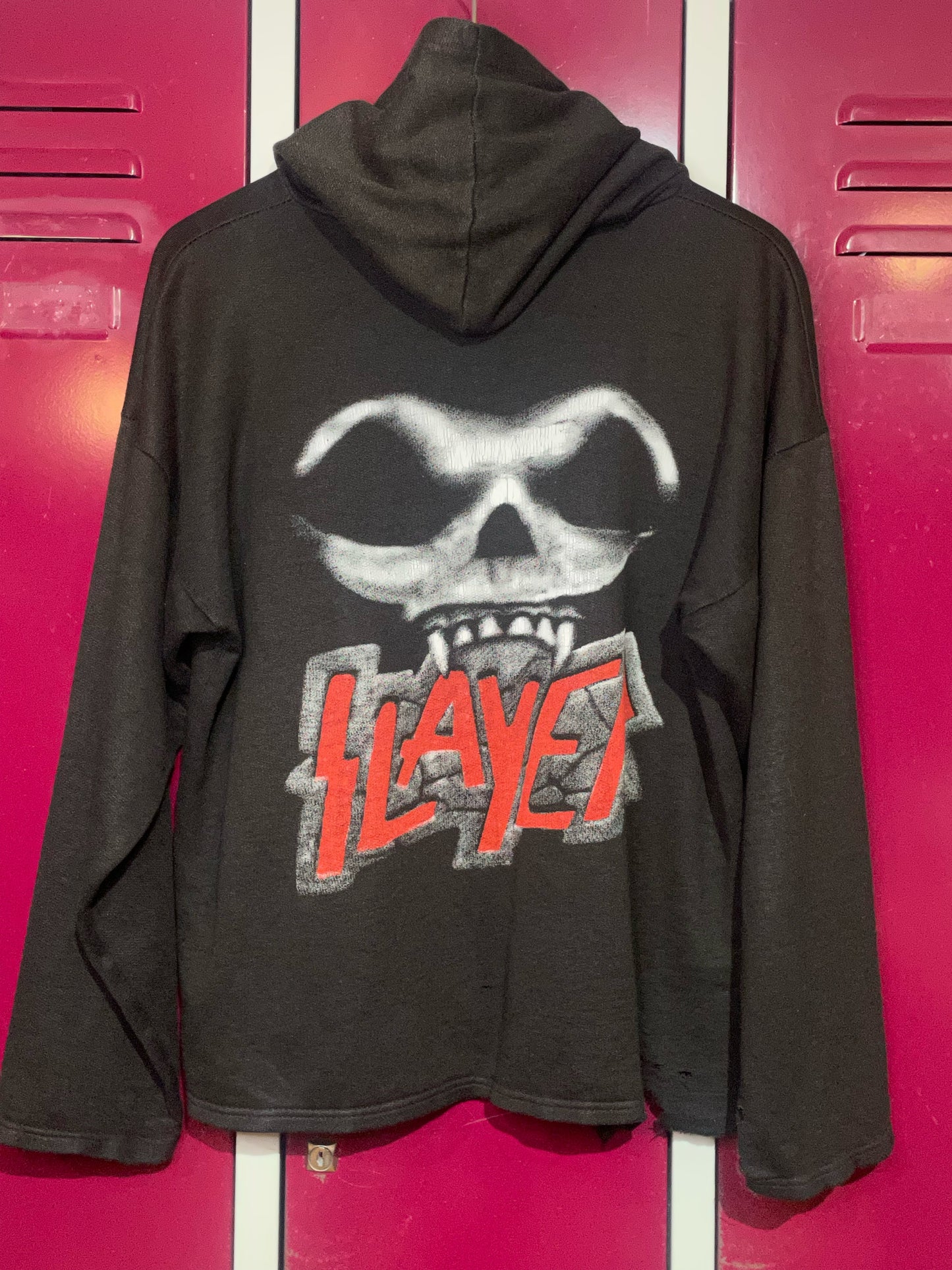 VINTAGE 90s SLAYER MUSICBAND HOODIE SZ: M