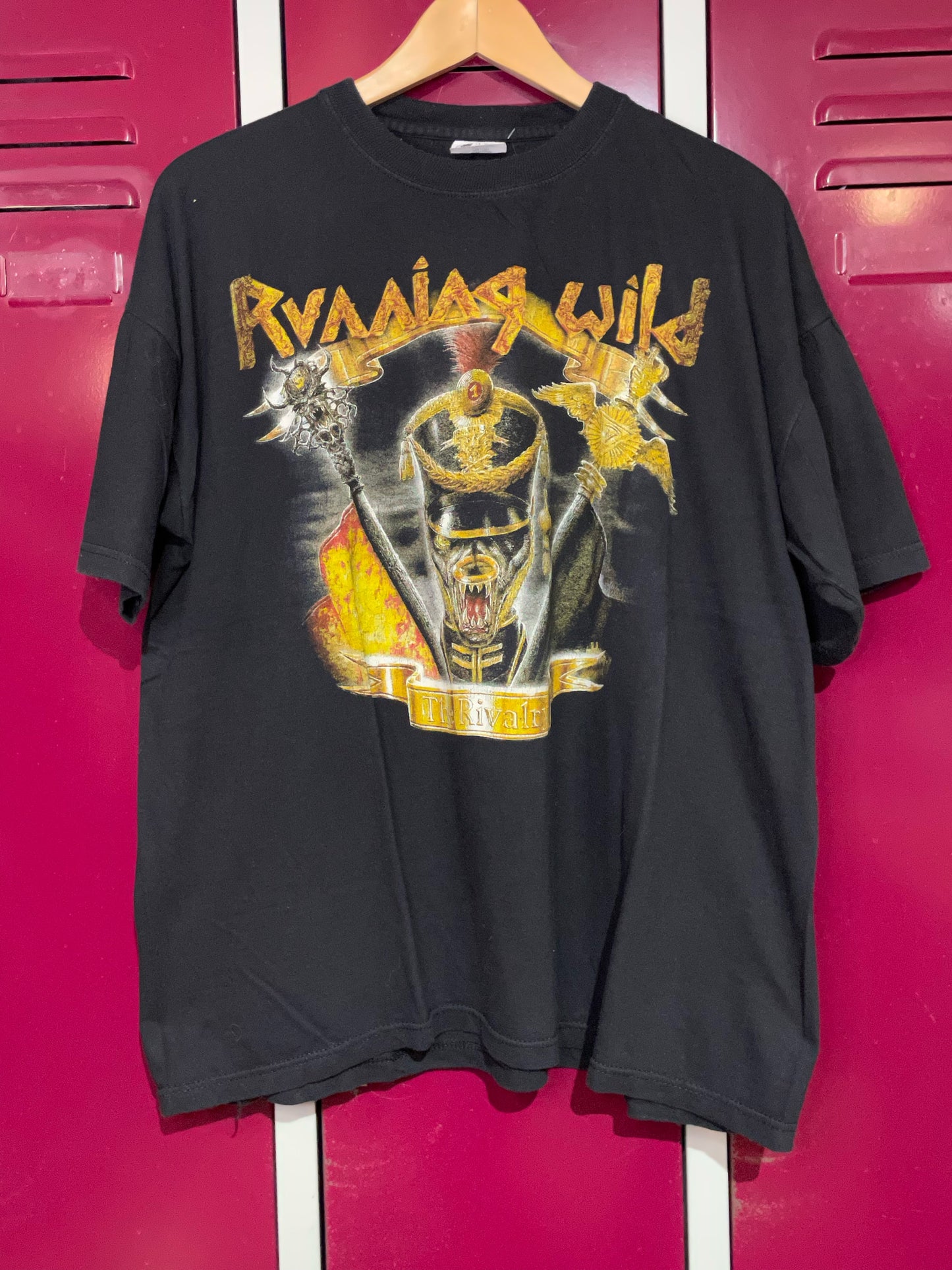 VINTAGE 1998 RUNNING WILD "THE RIVALRY TOUR" MUSICBAND T-SHIRT SZ: XL