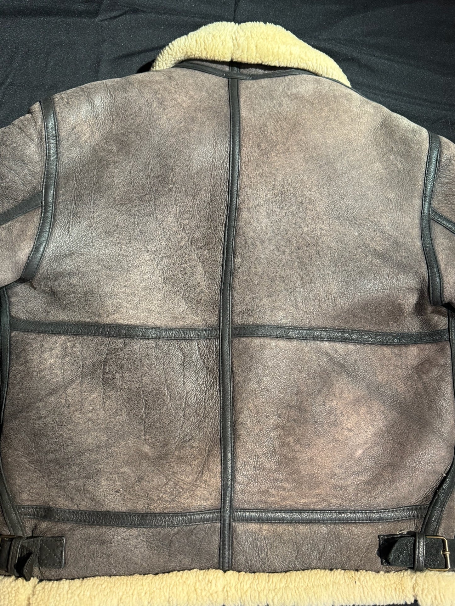 VINTAGE SHEARLING BOMBARDIER SHEEPSKIN JACKET SZ: S