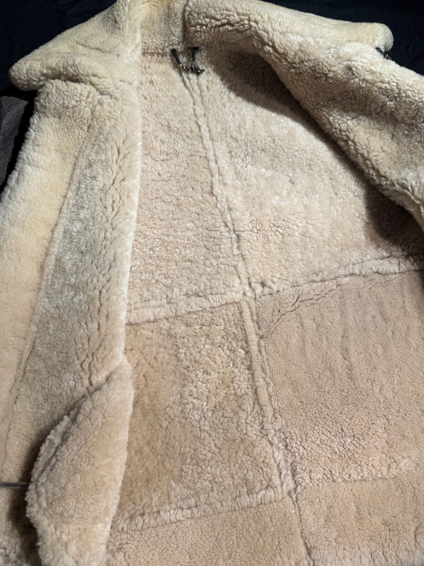 VINTAGE SHEARLING BOMBARDIER SHEEPSKIN JACKET SZ: S