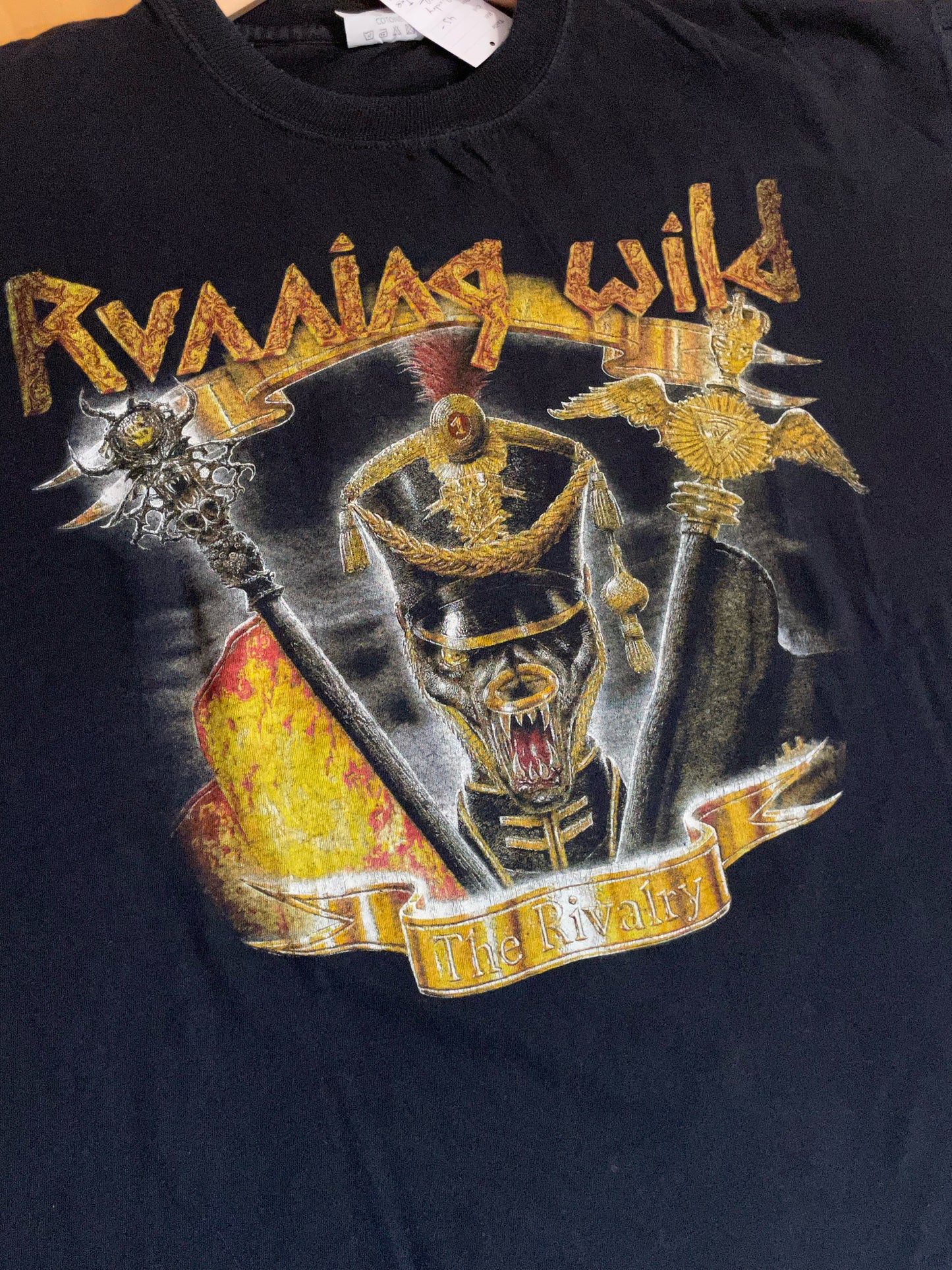 VINTAGE 1998 RUNNING WILD "THE RIVALRY TOUR" MUSICBAND T-SHIRT SZ: XL